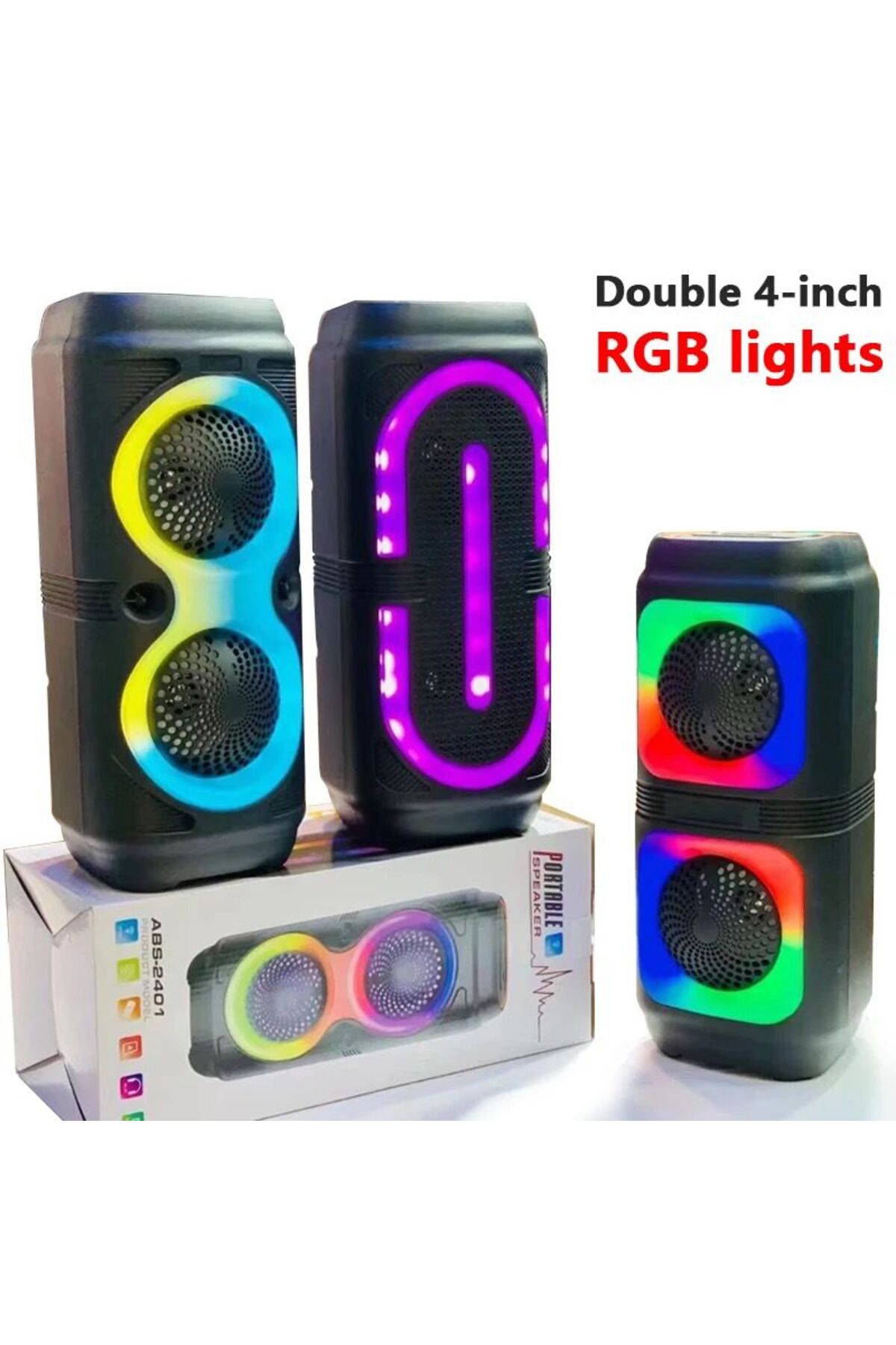 Lipon Işıklı Bluetooth Hoparlör Ses Bombası Mikrofonlu Karaoke Yüksek Ses Yeni Rgb 2