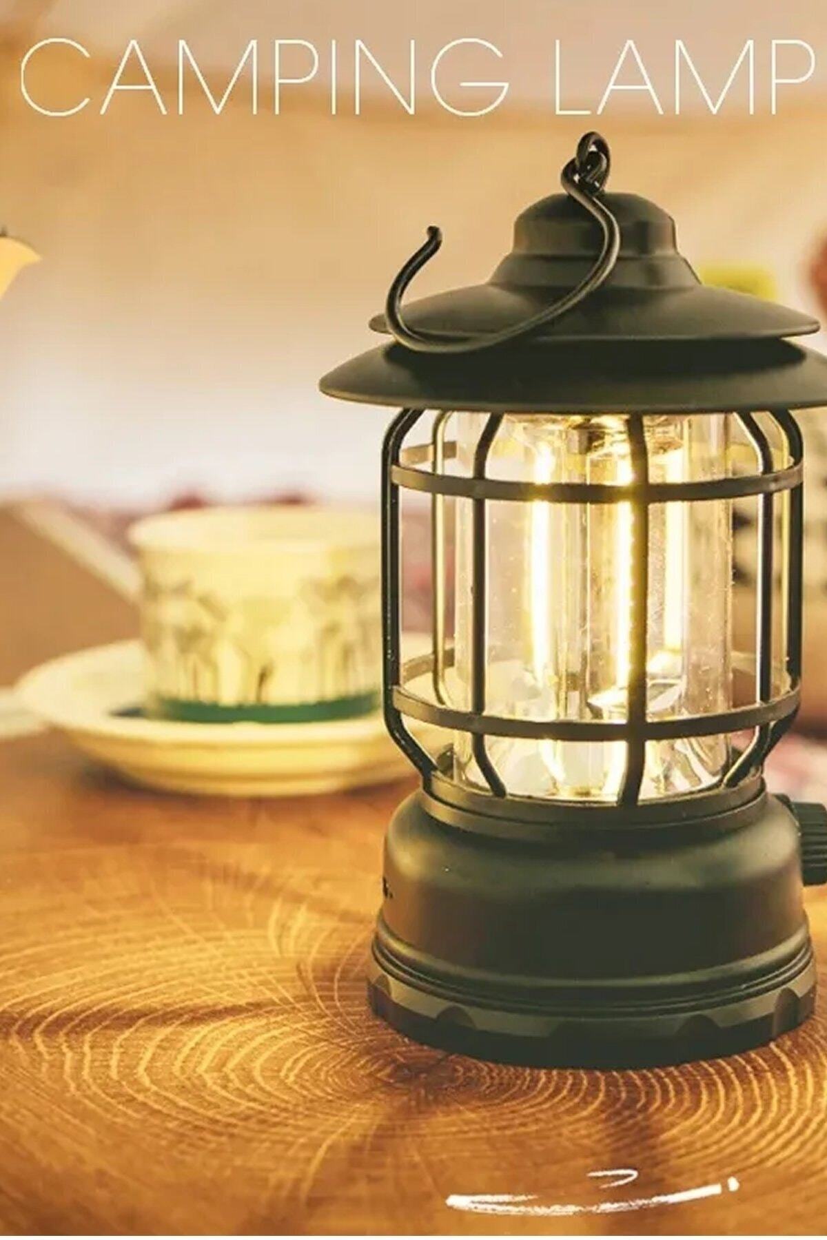 EFSANE KAMP - Nostaljik Led Lamba - Kamp Lambası - Pilli Küçük