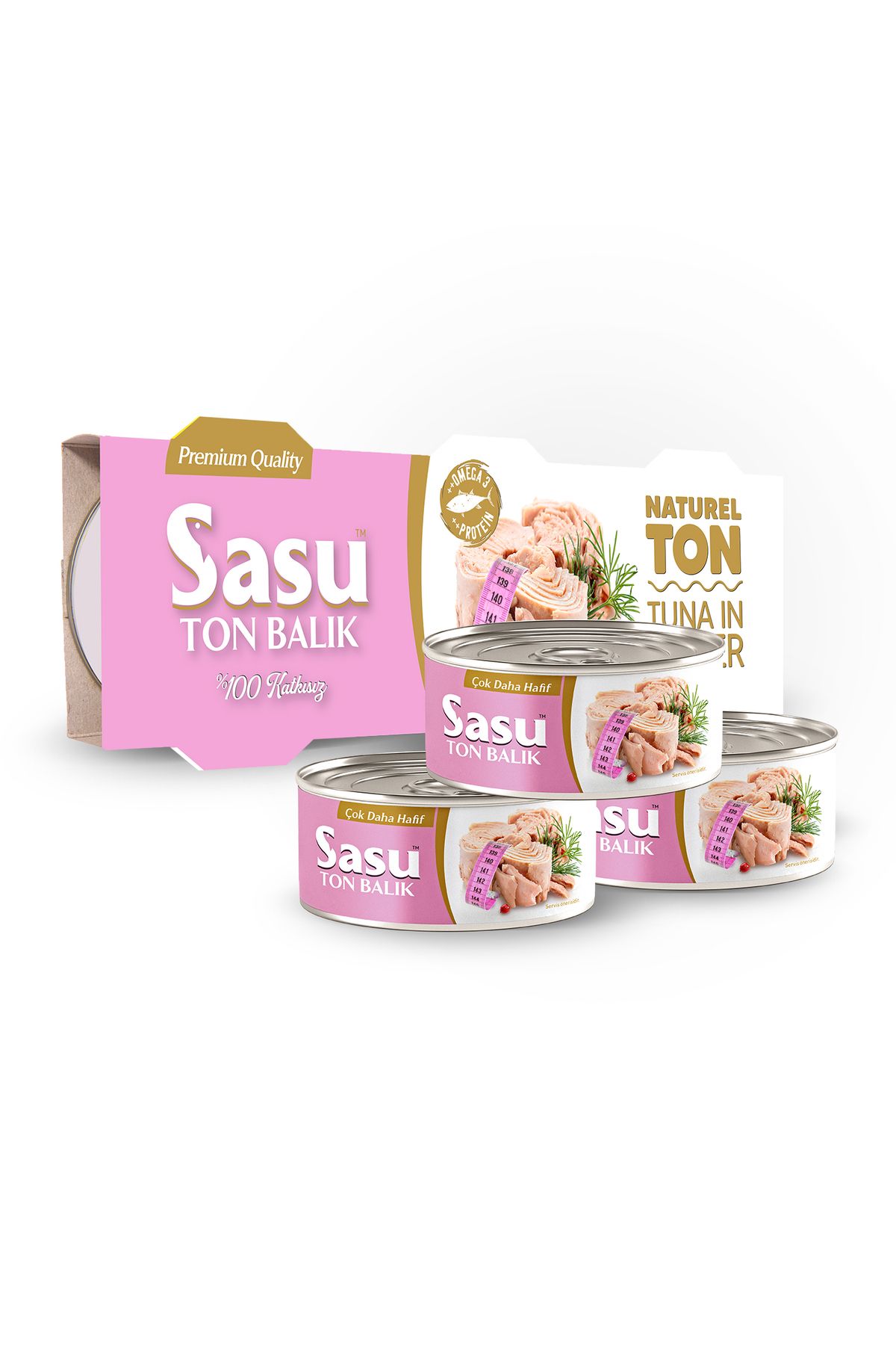 SASU Light Suda Ton Balığı 3x80g Bütün Dilim