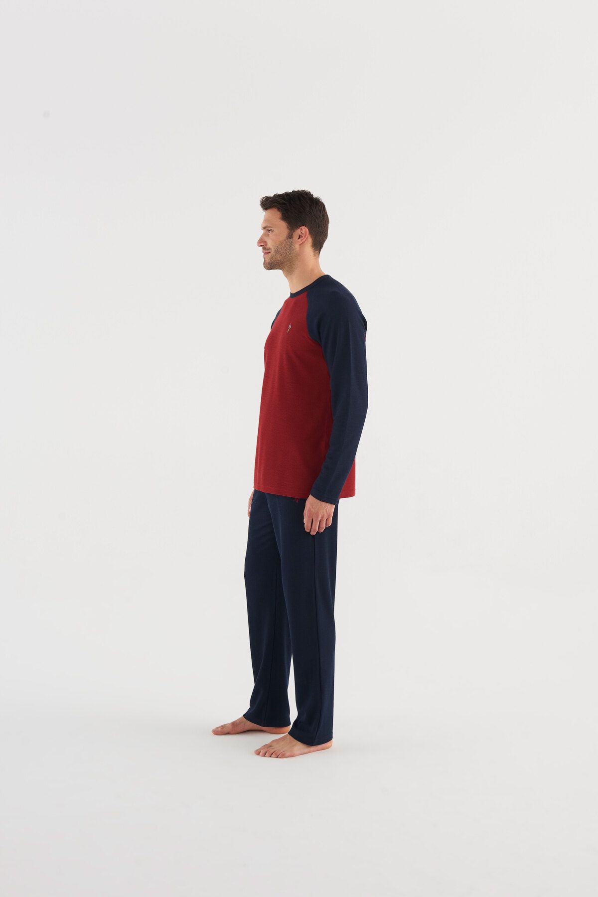 ست پیژامه قرمز مردانه 023K1Z8.E.6T3.A.3GRP لباس خواب اورجینال U.S. Polo Assn.