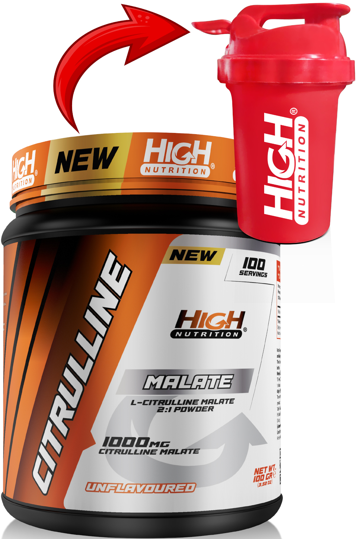 High Nutrition %100 Pure L Citruline L Sitrulin Citrulin Citrulline Malate 100g- 100 Servis