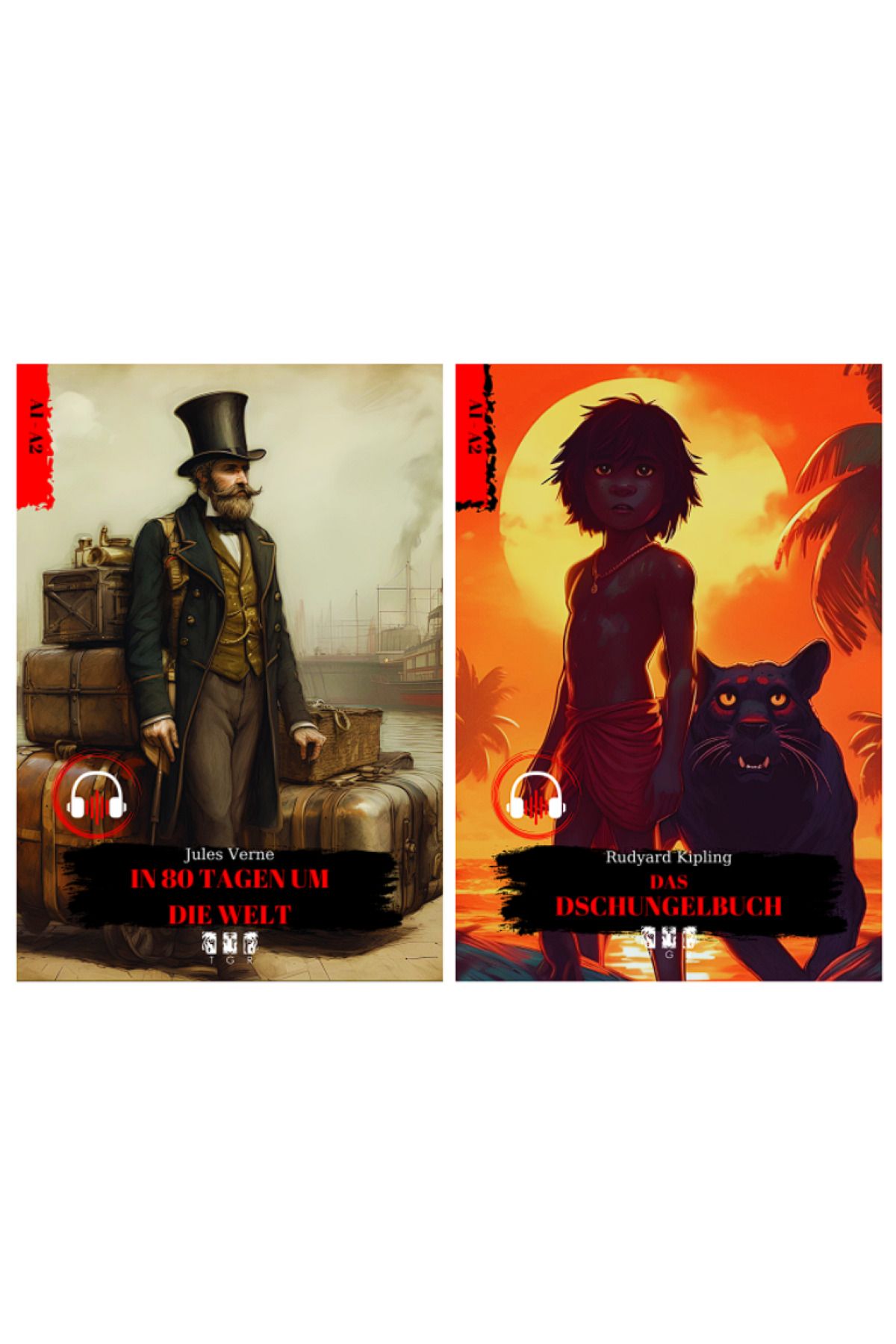 TGR PUBLICATIONS-German Story (QR CODE WITH LISTENCE - LISTENCE) Set of 6 (A1-A2) 2
