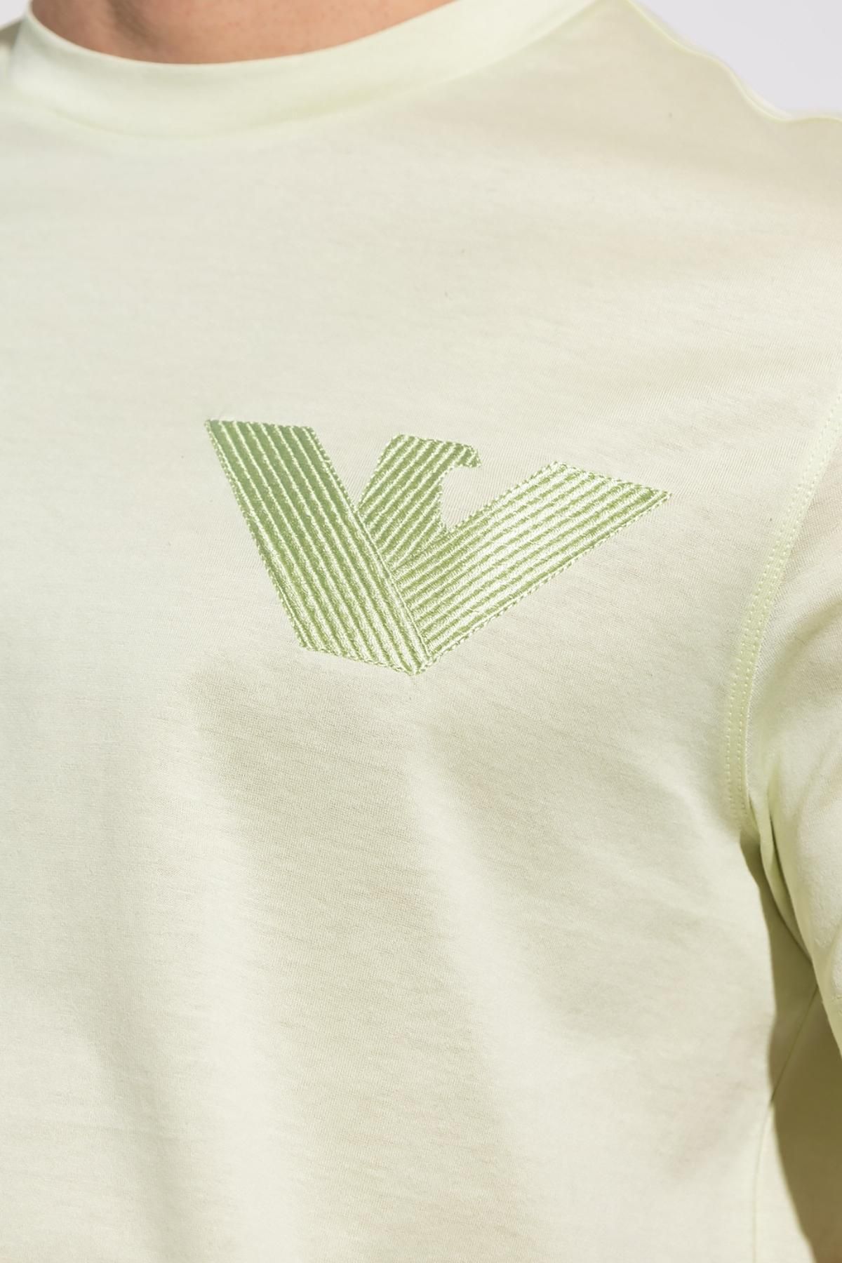Green armani t shirt on sale
