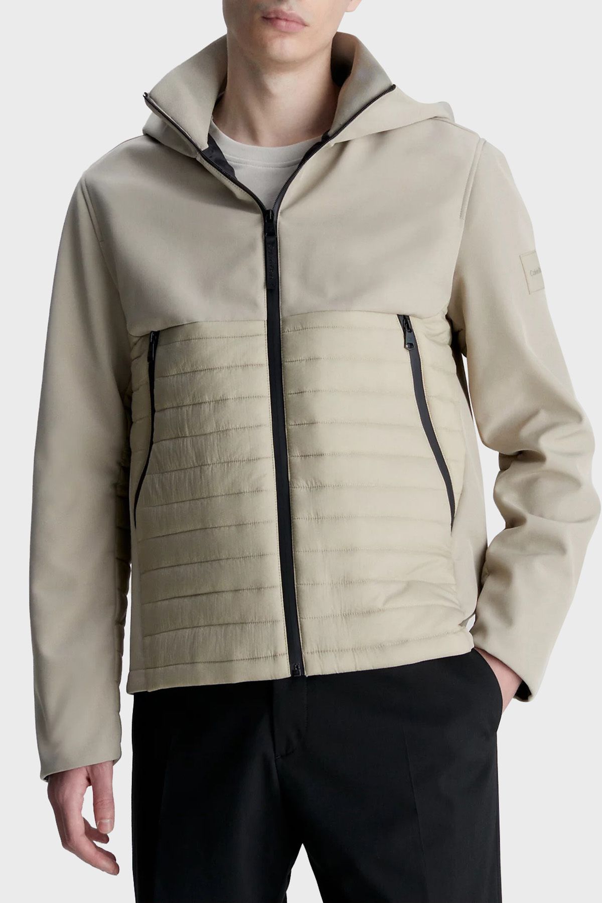 Calvin klein soft sale shell hooded jacket