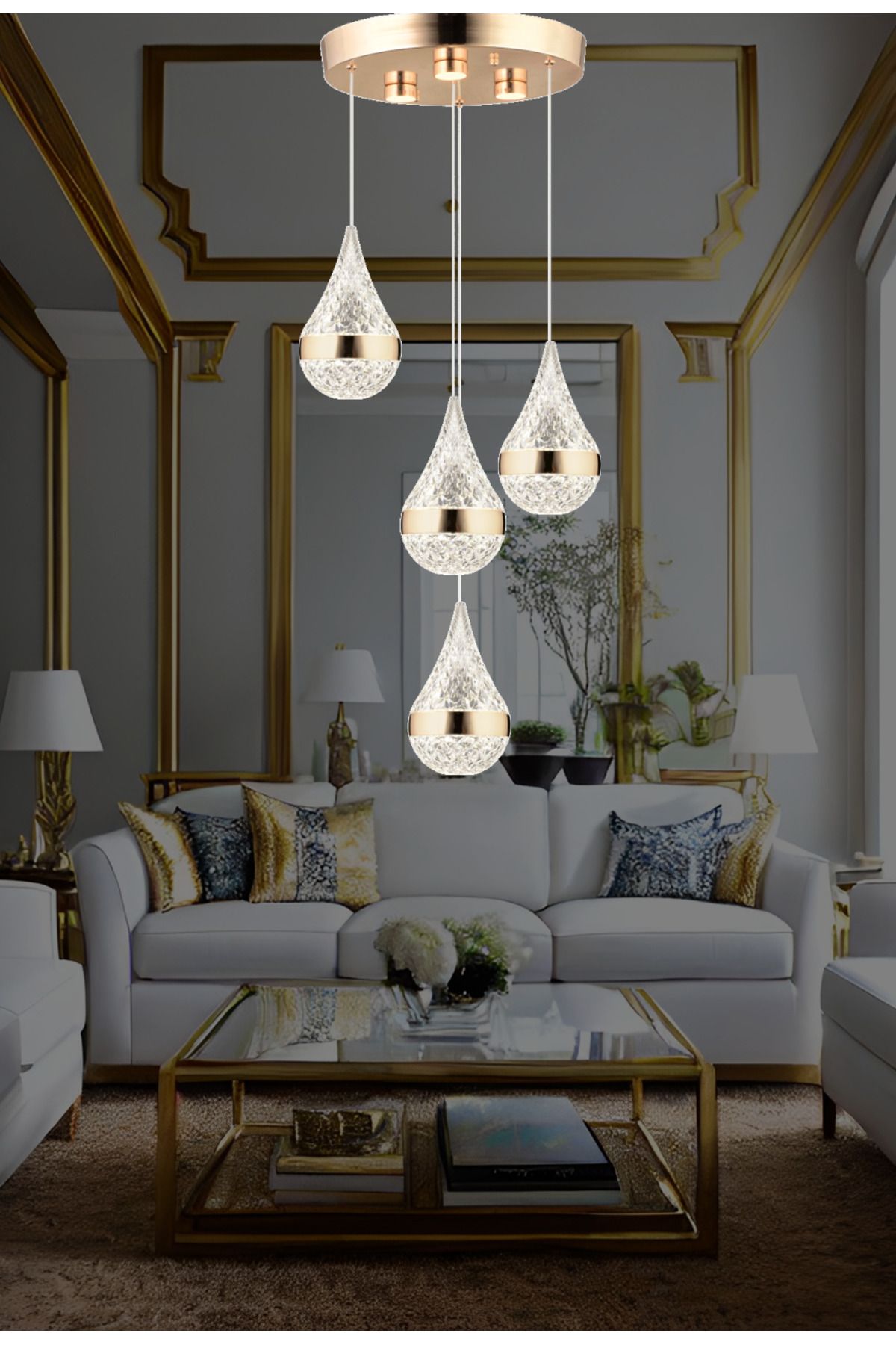 Led 2025 luna chandelier