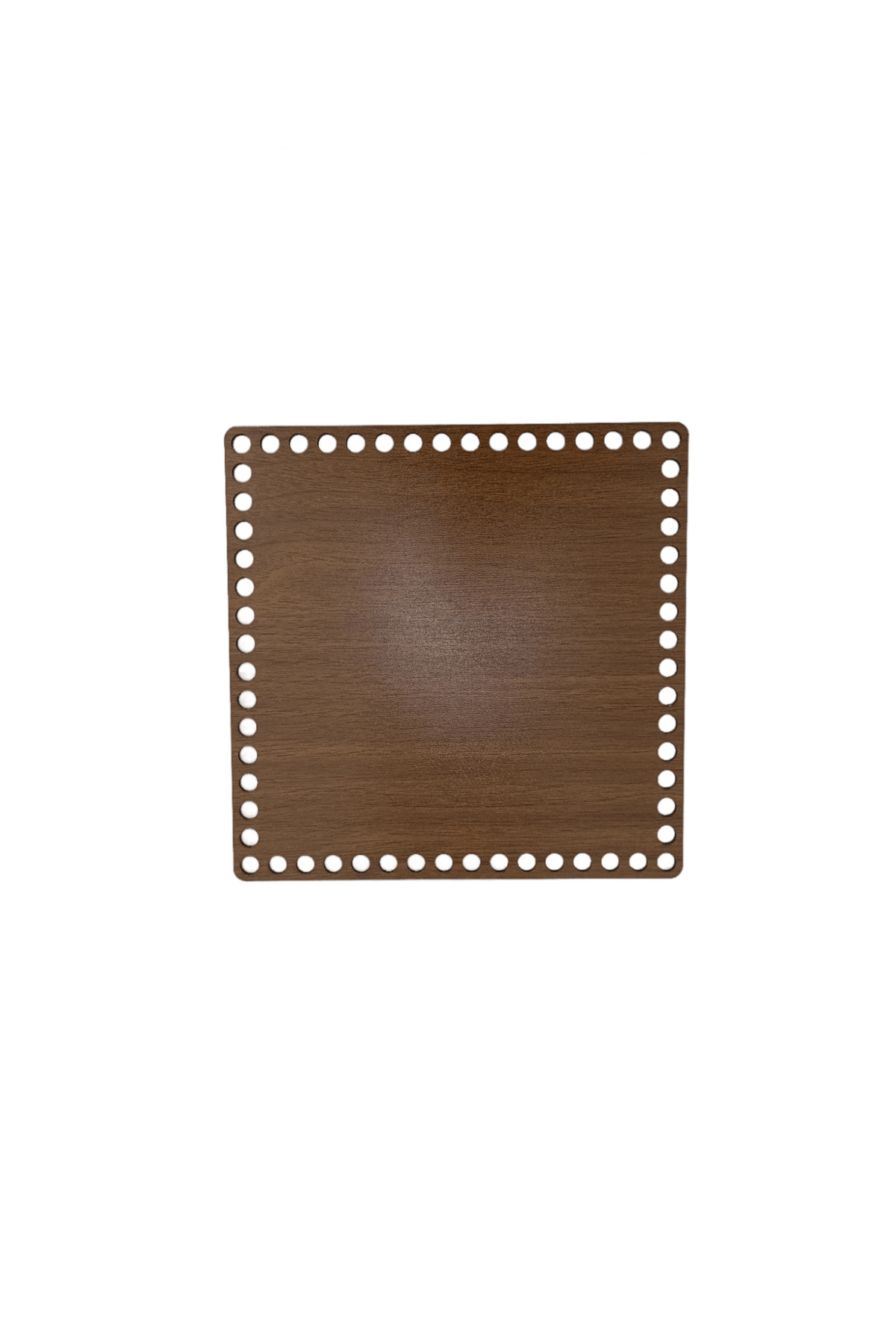 3mm 16 x 16 Wooden Square Basket Tray Knitting Plate Perforated Base Crochet Basket Underplate Base