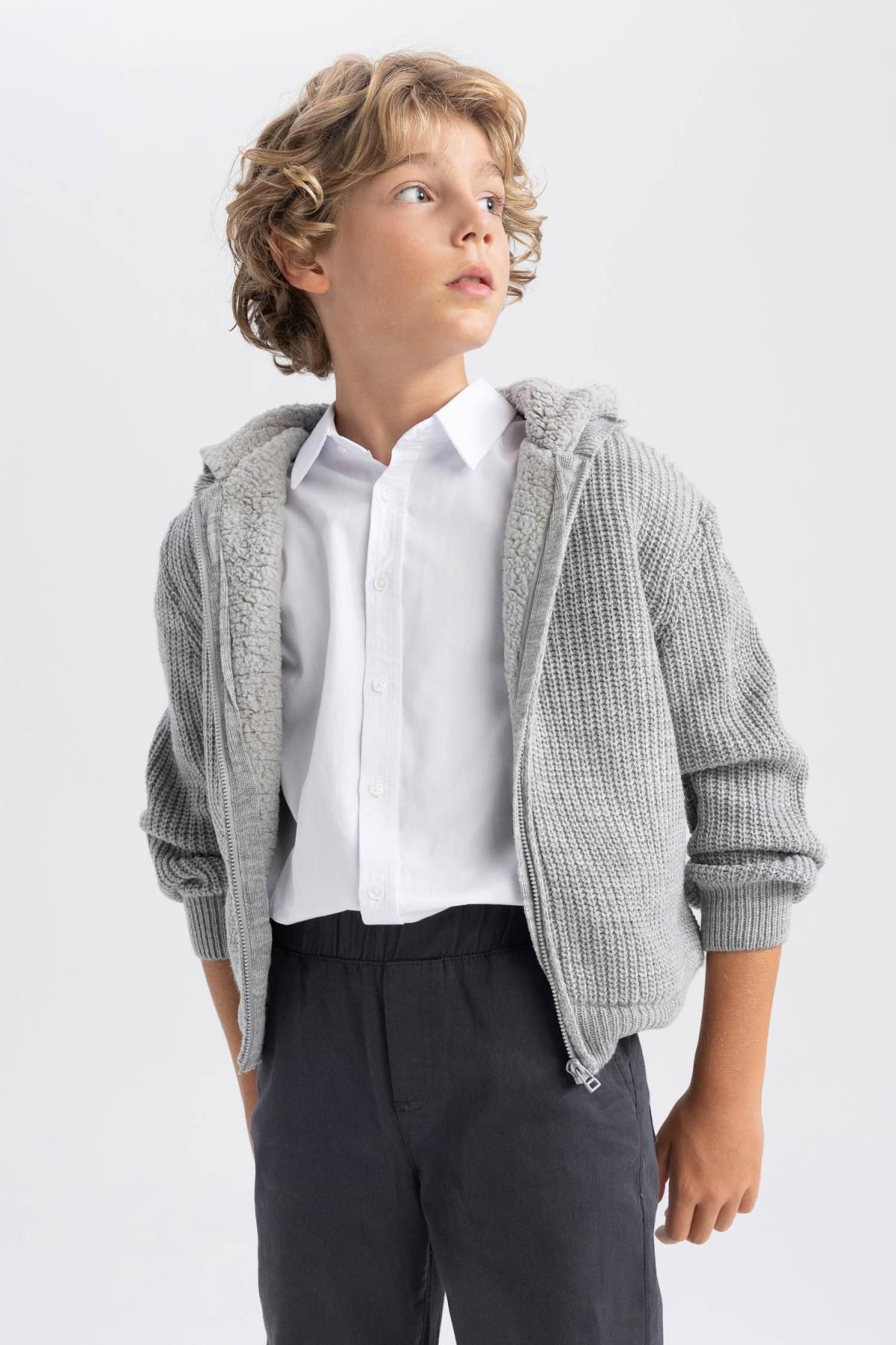Boys gray cardigan hotsell