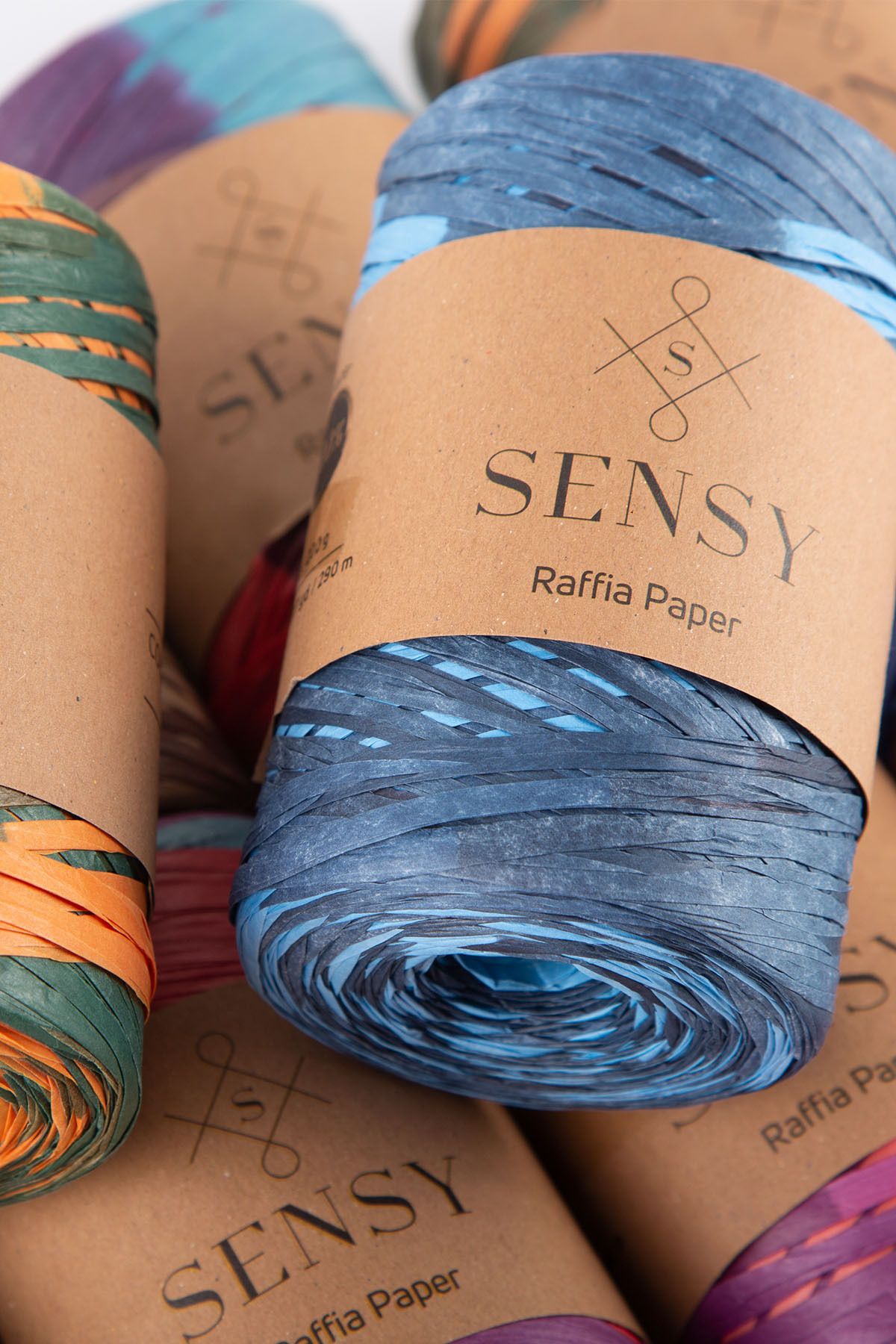 SENSY-Premium Multi-Colored Multi Marbled 290 Meters Raffia Thread Bag Thread Raffia Thread Paper Thread Suppla Thread 4