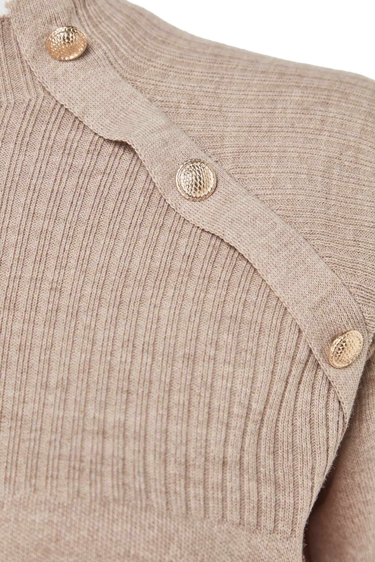Trendyol Modest-Mink gomb részletes kötöttáru felső és alsó készlet TCTAW24US00042 10