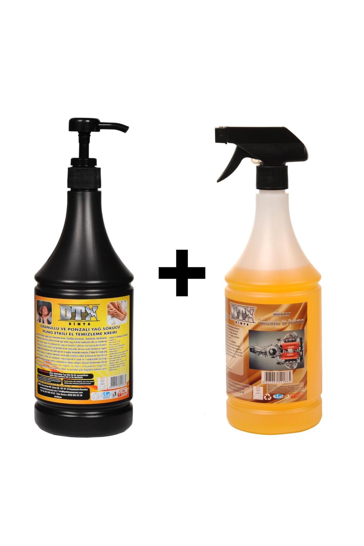 Granürlü El Temizleme Kremi ( Sabunu ) 1 Kg & Susuz Motor Temizleyici Konsantre (1/5) 1 Litre