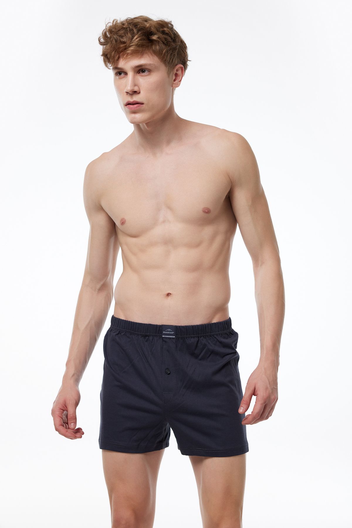 Erkek Füme Geniş Kalıp %100 Pamuk Boxer M24