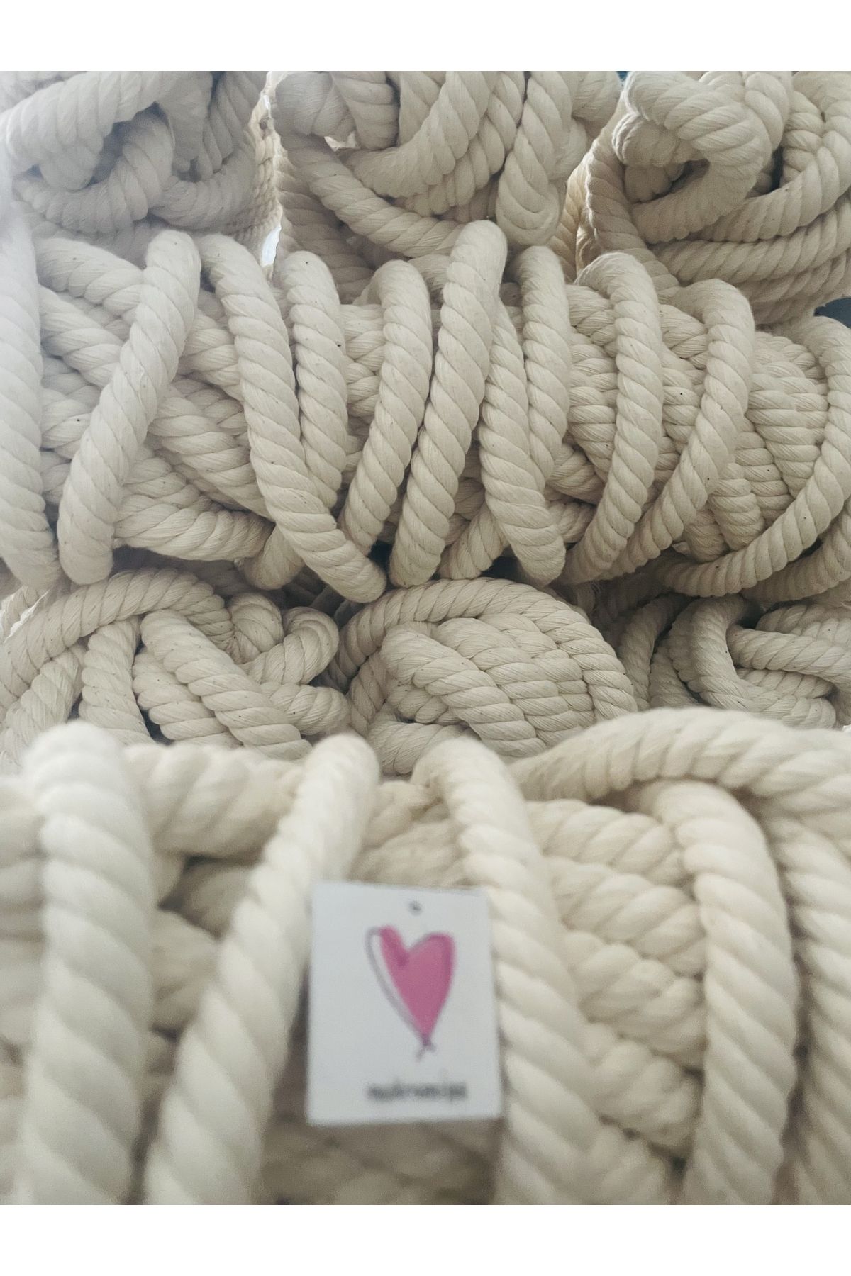 Makromİps-MACROME ROPE 14mm 1 CYLO (+-50gr) RIP COTTON ROPE WROPENED CORD MULTI-PURPOSE HOBBY STRING 2