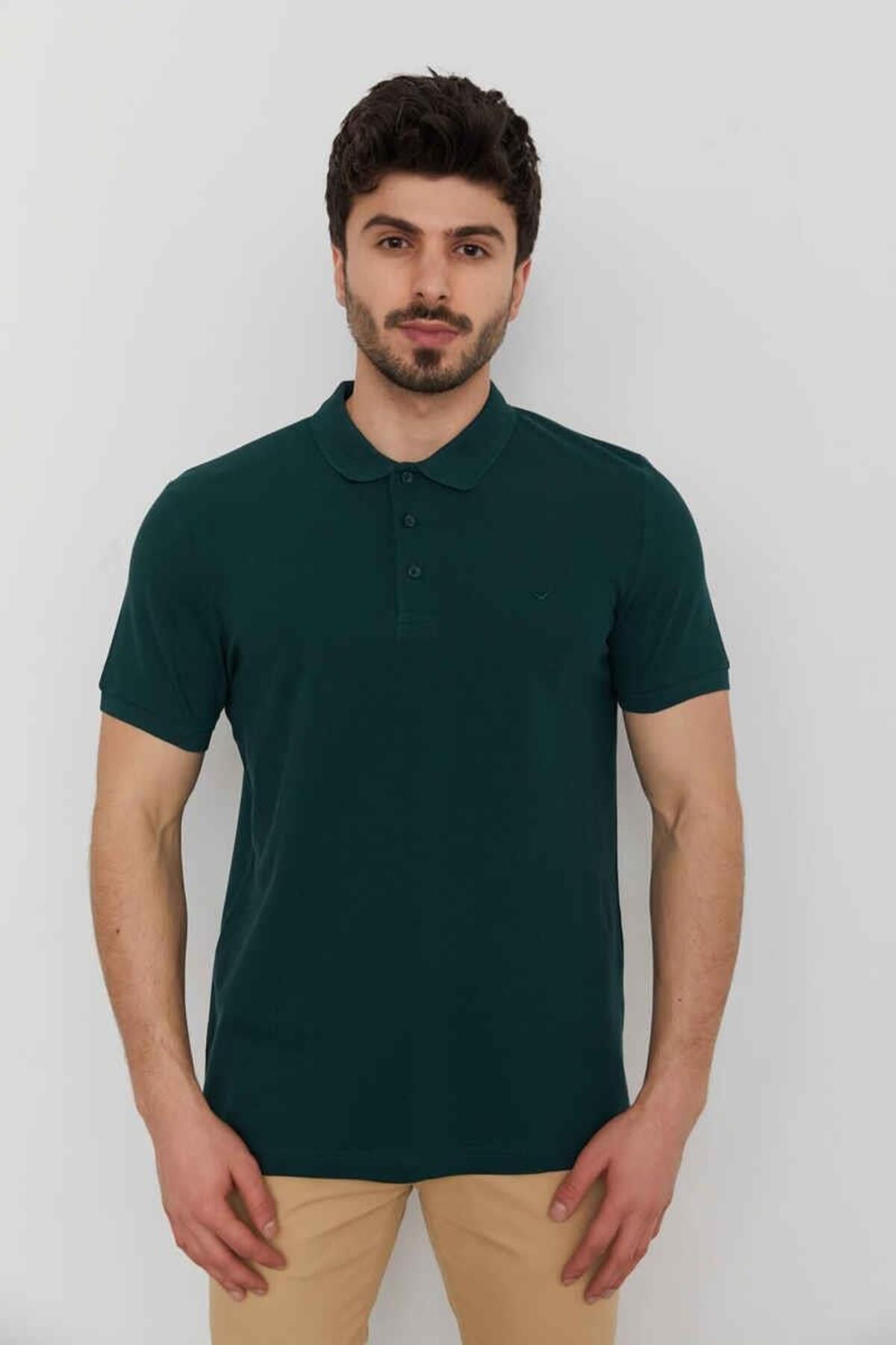 Cazador DARK GREEN POLO SHIRT