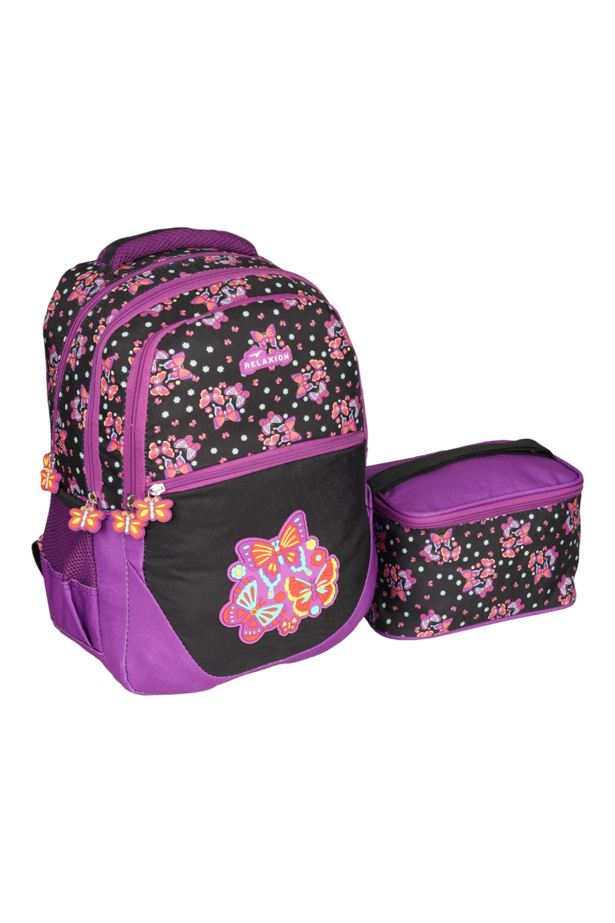 Butterfly backpack and best sale lunchbox