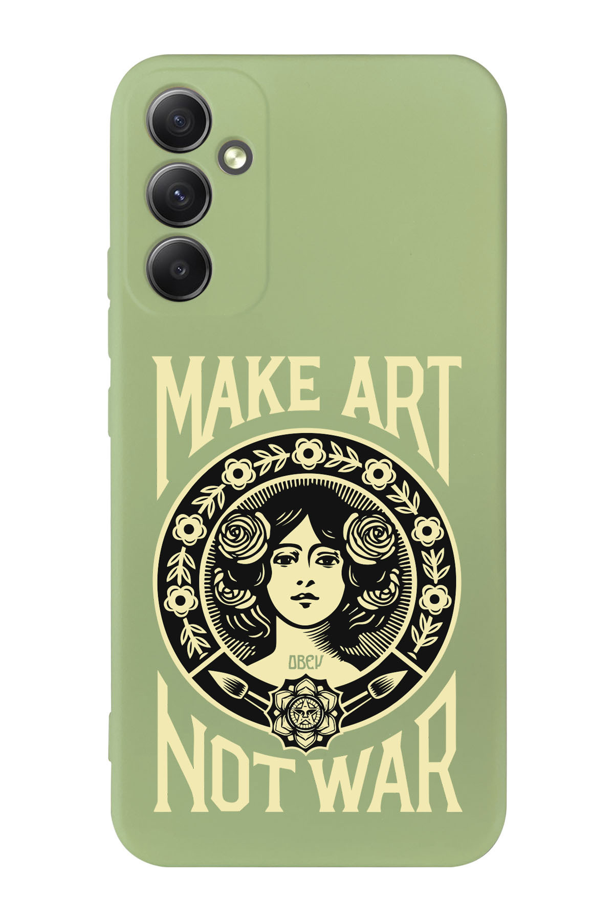 Galaxy A34 5g Compatible Make Art Not War Design Phone Case