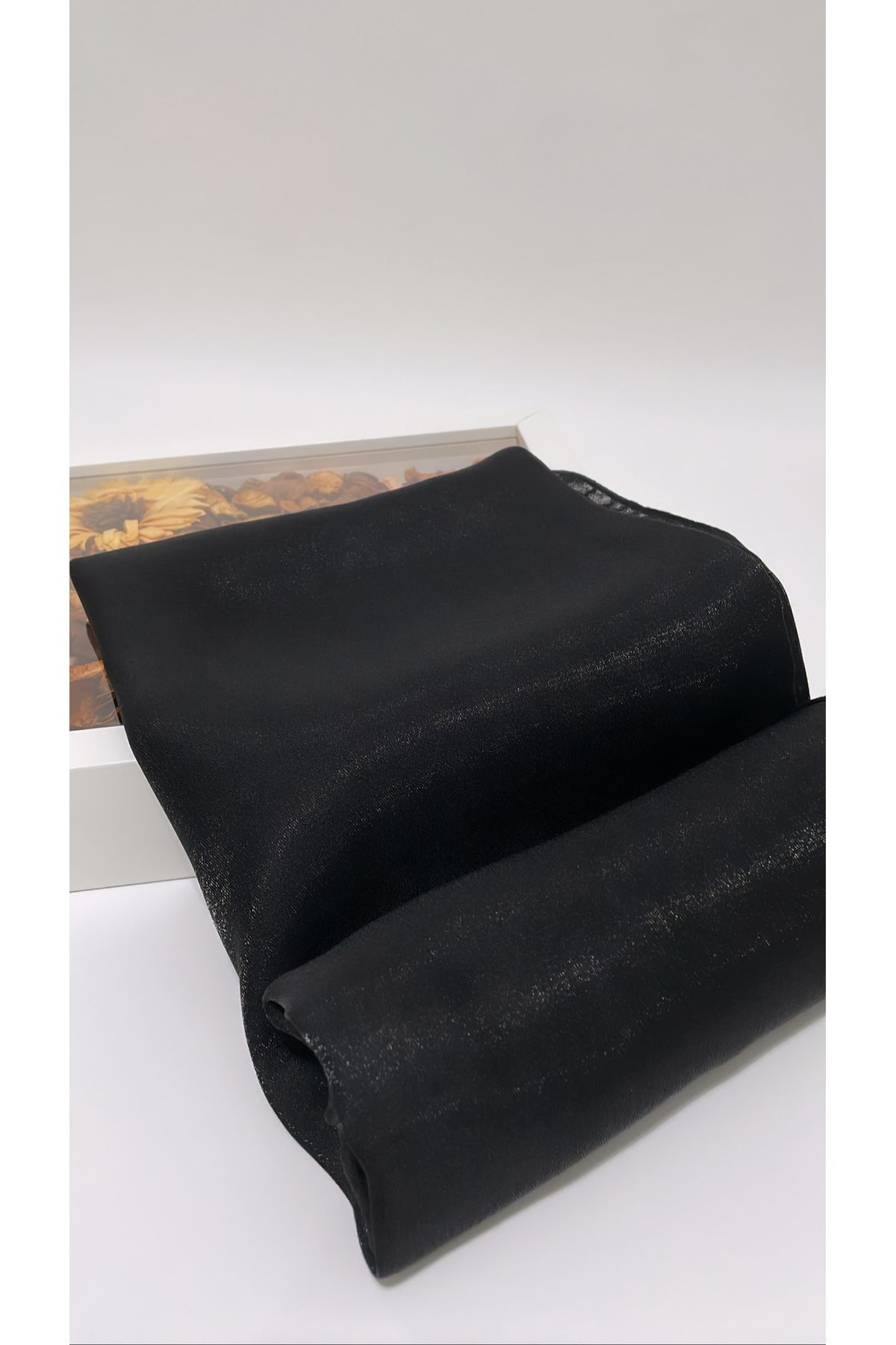 Onur-Şal - ţesătură rochie de seară Lurex Şal strălucitor Îmbrăcăminte hijab Magazin de modă Calitate Client (NEGRU) 3