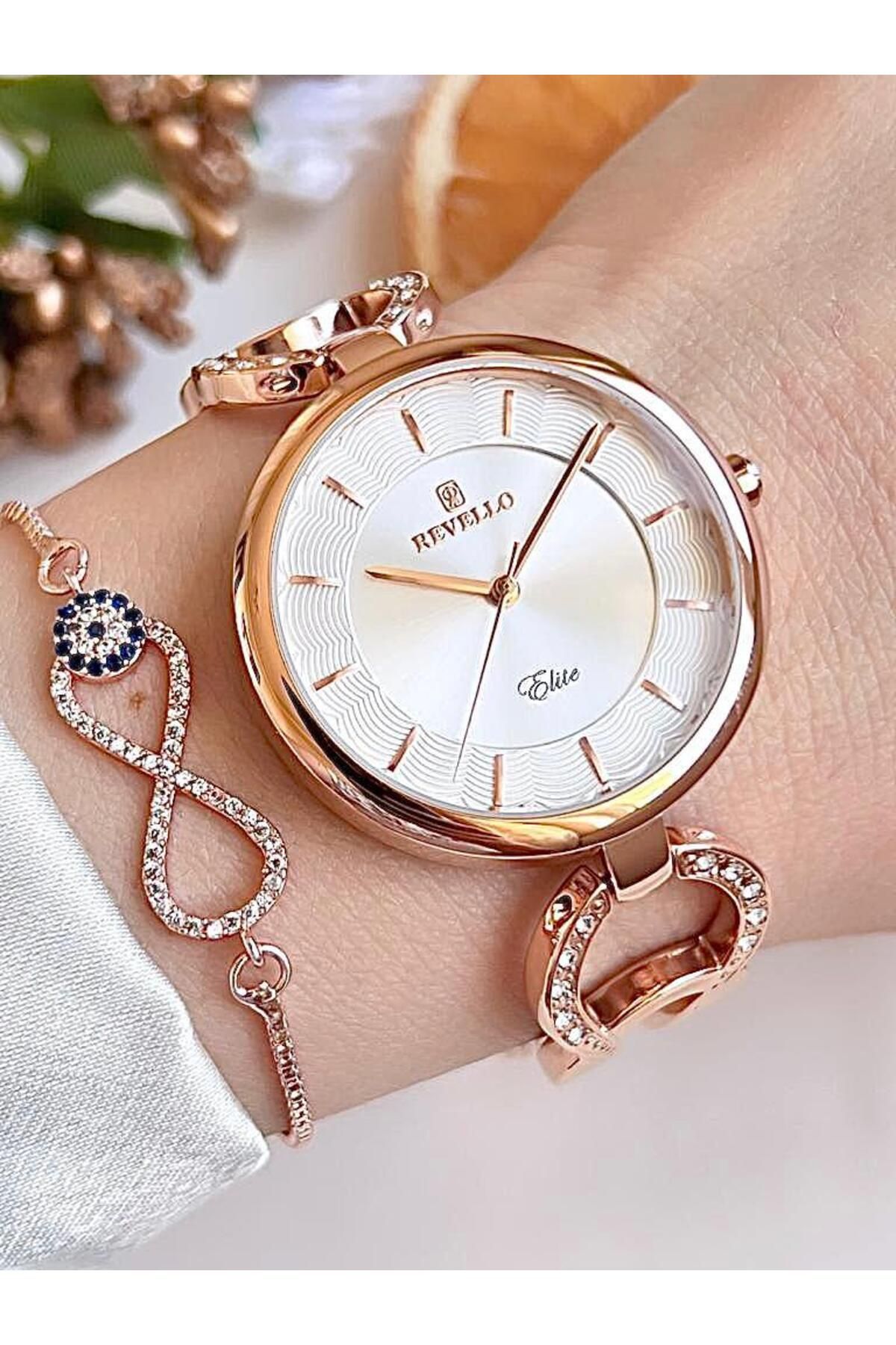 Elite rose gold watch sales