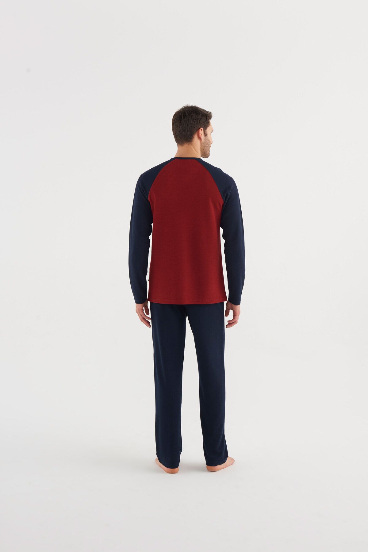 ست پیژامه قرمز مردانه 023K1Z8.E.6T3.A.3GRP لباس خواب اورجینال U.S. Polo Assn.