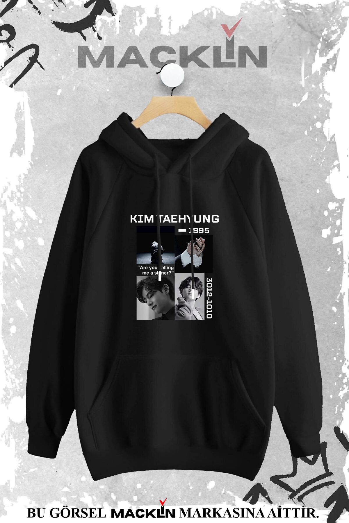 macklin Unisex Women Men Kim Taehyung Bts Printed Hooded