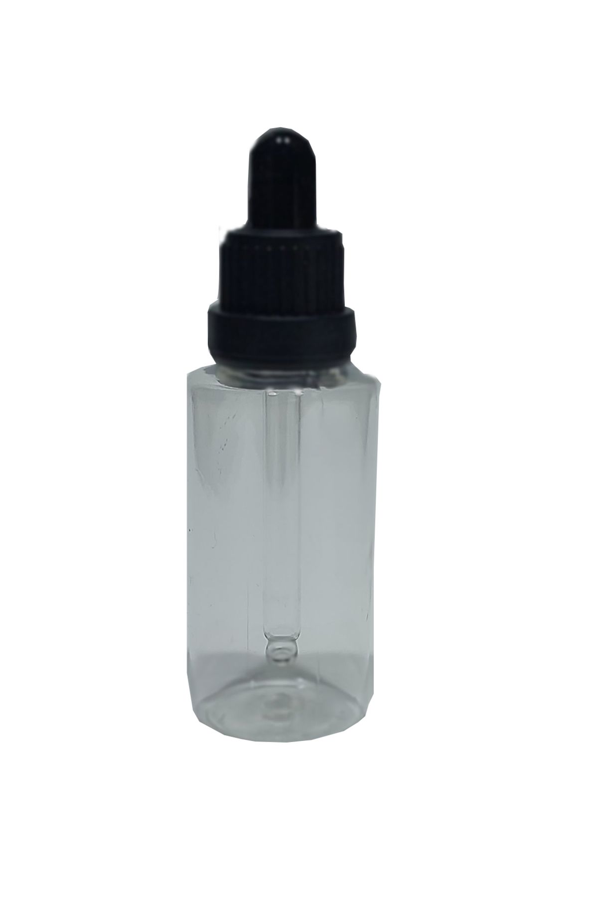 Paradise-2pcs transparent Bottle pet Dropper 50ml with black color lid 1