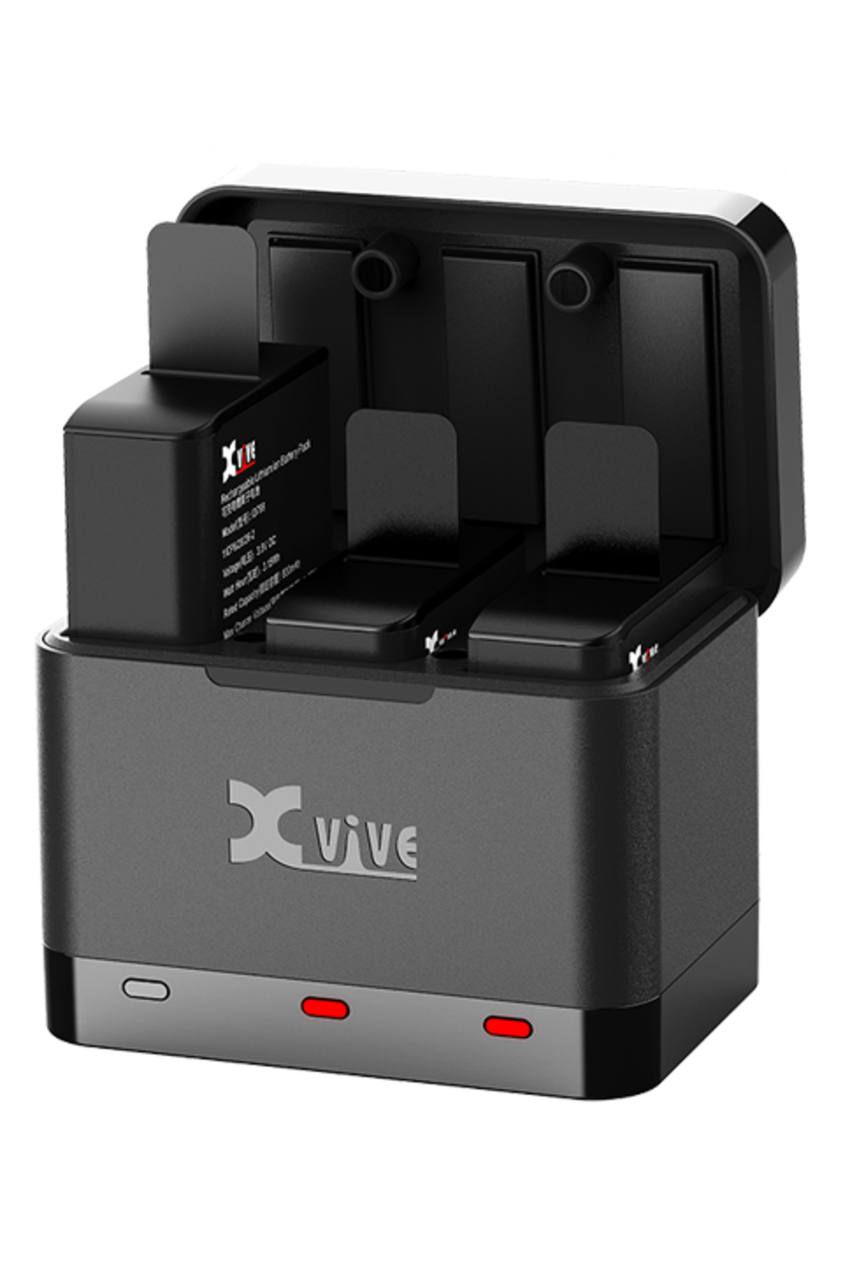 Xvive Battery Charger Case + 3 Pil