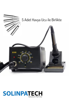 SolinpaTech 936 Istasyonlu 60w Yüksek Kalite Sıcaklık Ayarlanabilir Istasyon ...