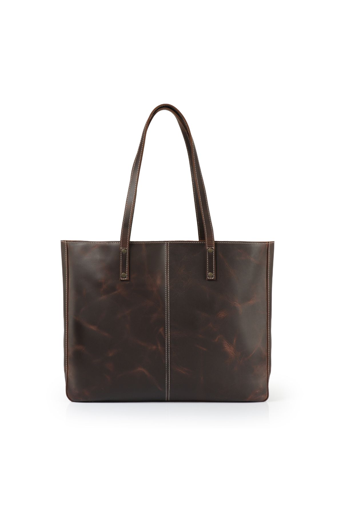 Dark brown on sale leather shoulder bag