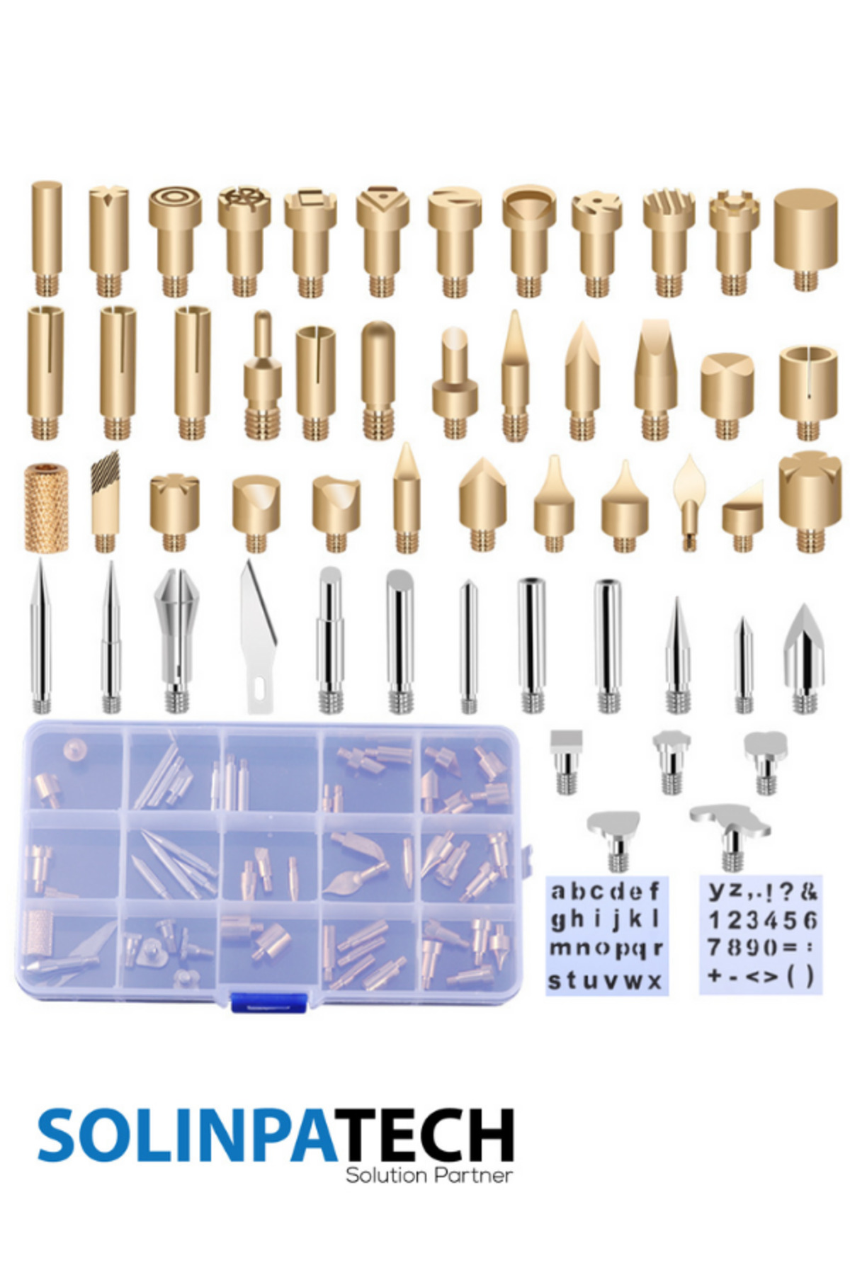SolinpaTech 55 Parça Ahşap Yakma Uç Seti – Genişletilmiş Ağaç Dağlama Ve Oyma Uçları Koleksiyonu