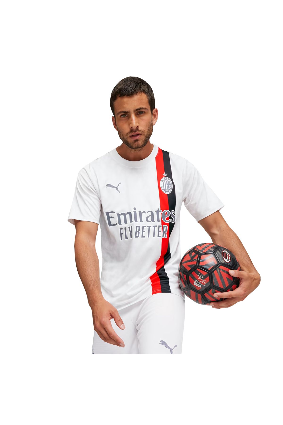 Мужская выездная разноцветная футбольная майка Puma AC Milan 77039102