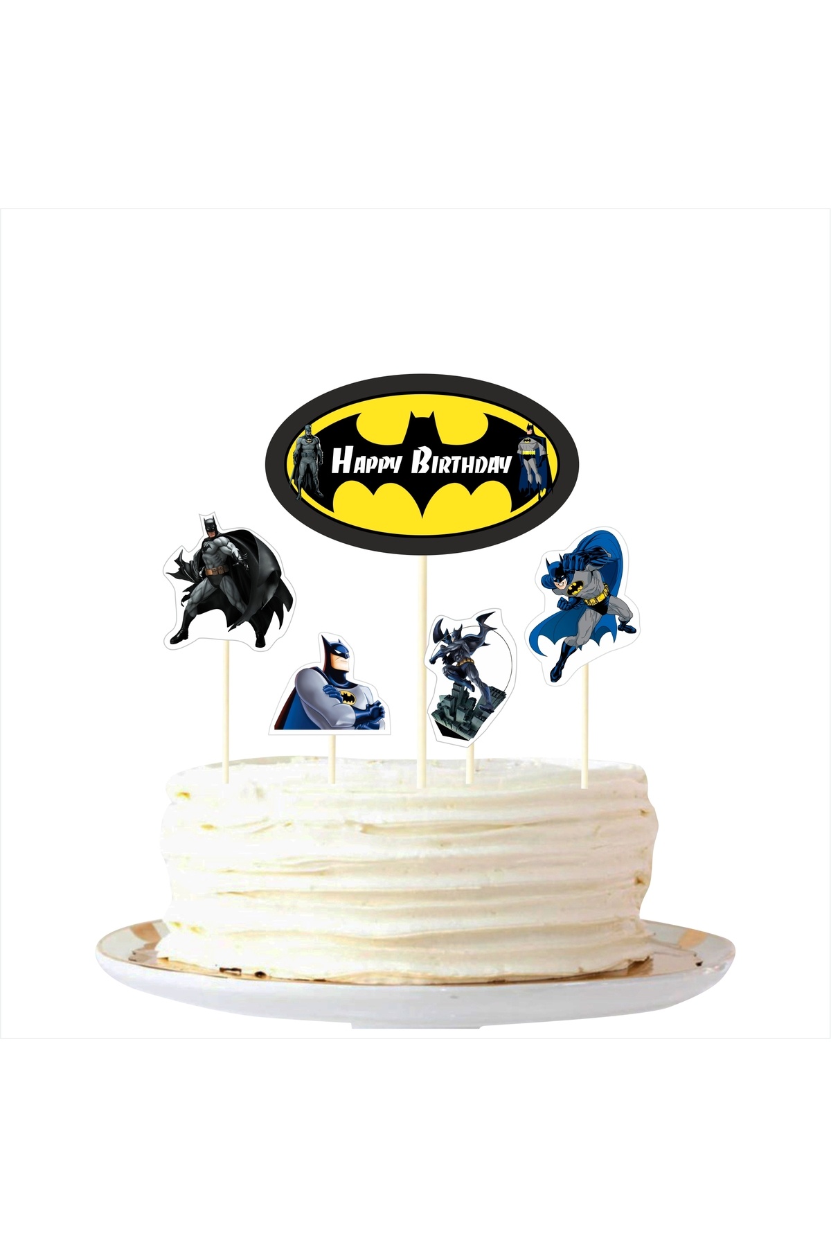 Batman Doğum Günü Pasta Süsü / Kürdan Seti