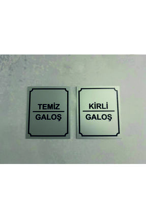 Dekokonsept Metal Uyarı Levhası - Uyarı Tabelası - İkili Set (TEMİZ GALOŞ - K...