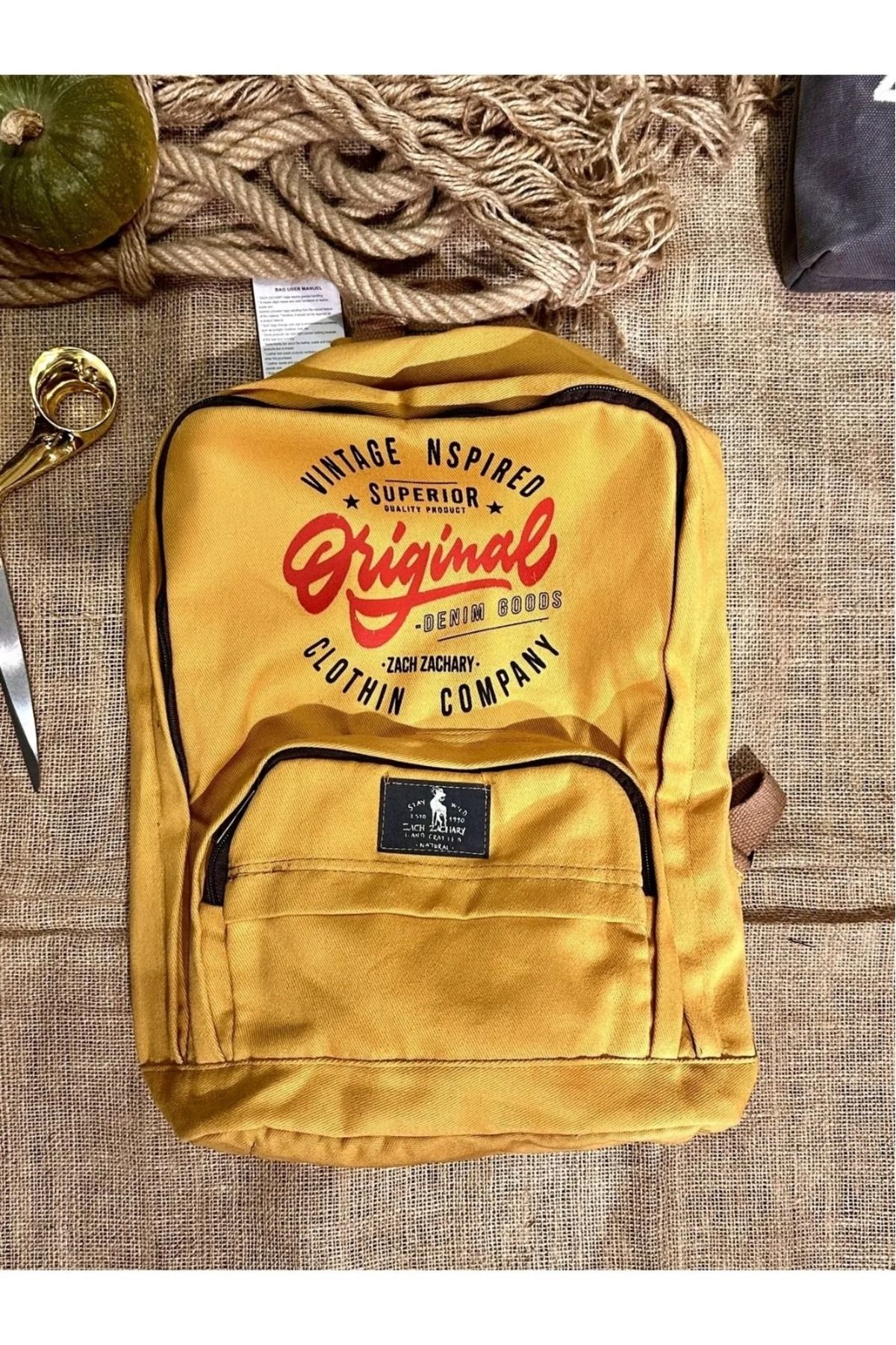 Canvas material backpack deals