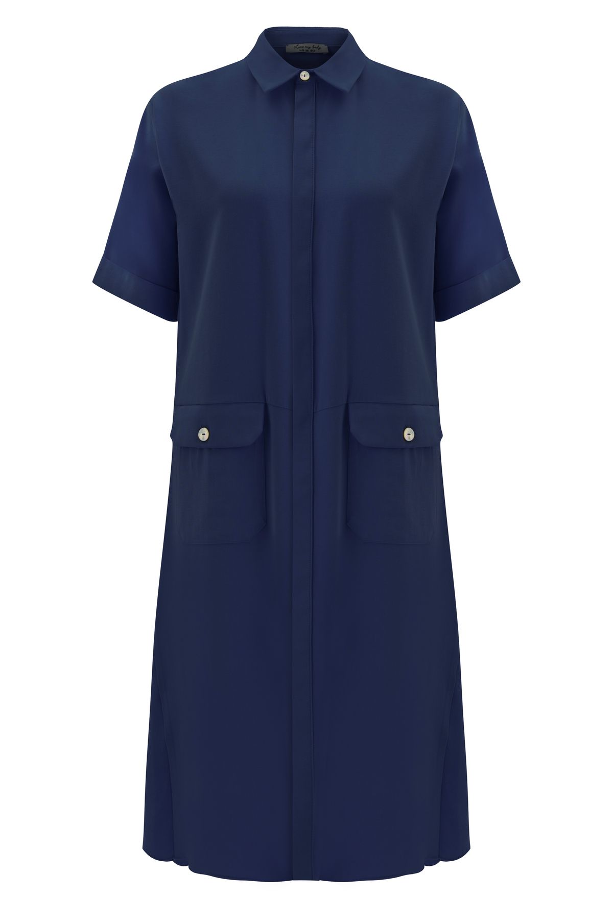 Love My Body-Pocketed Shirt Dress 6