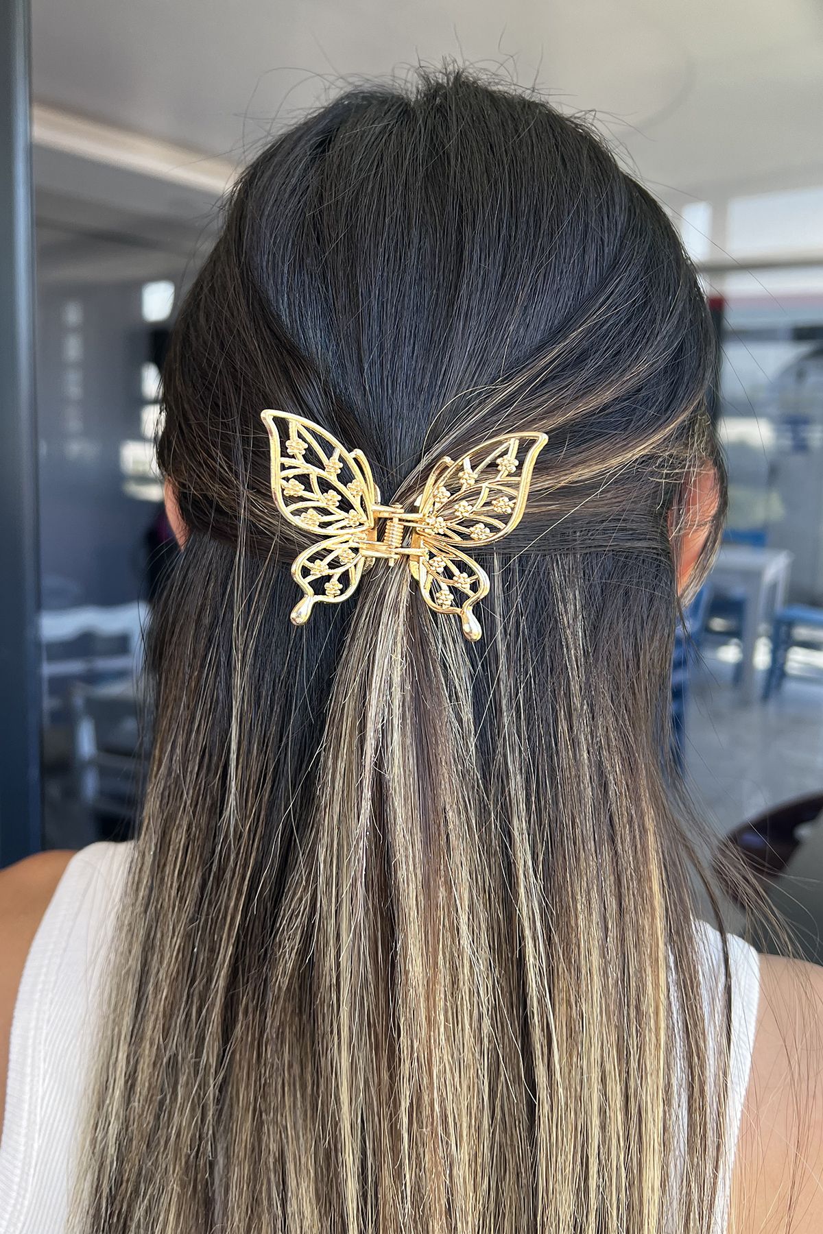 Tak t r Hair Clip Gold colored Butterfly Trendyol