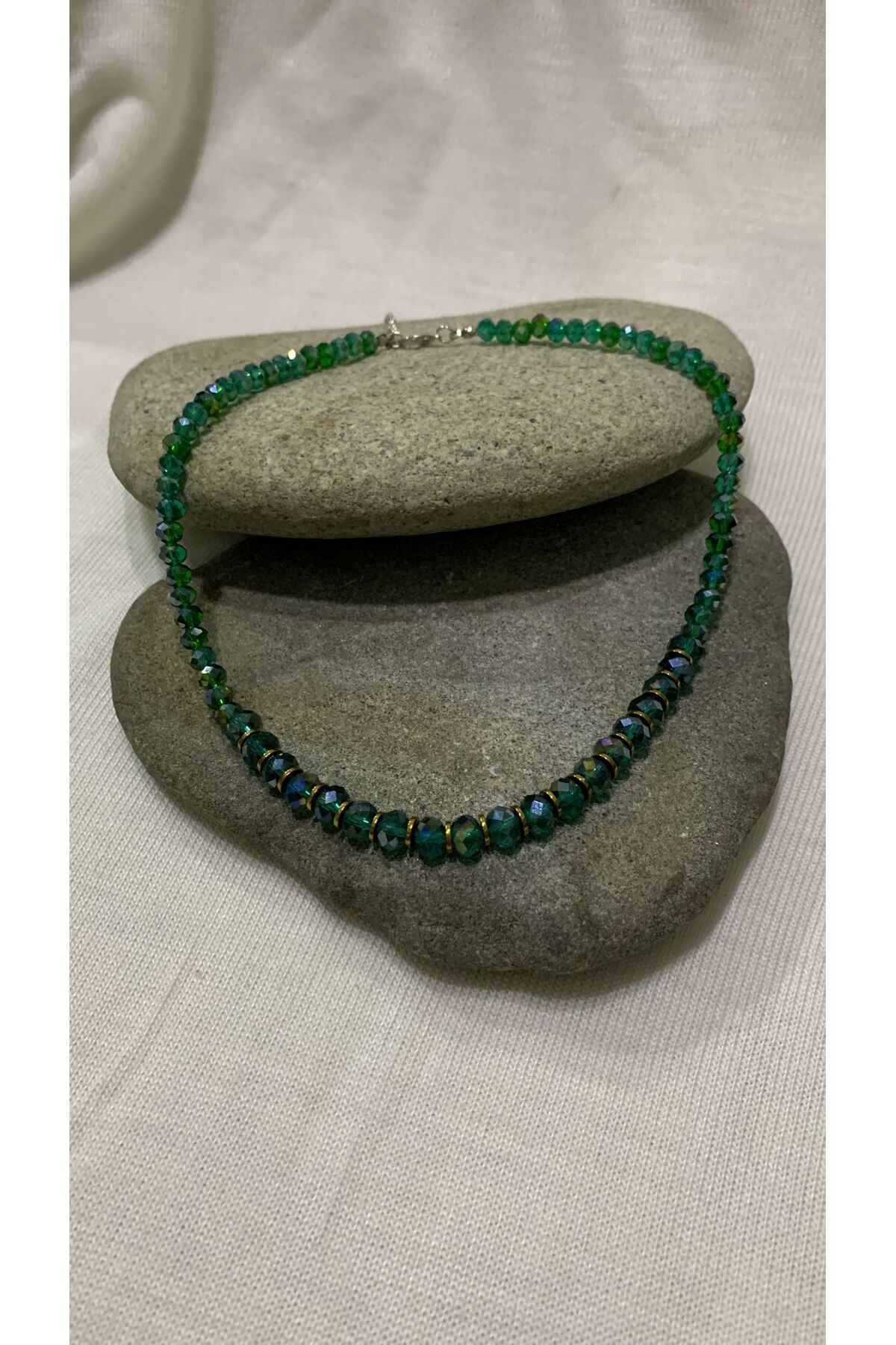 Stone hot sale bead necklace