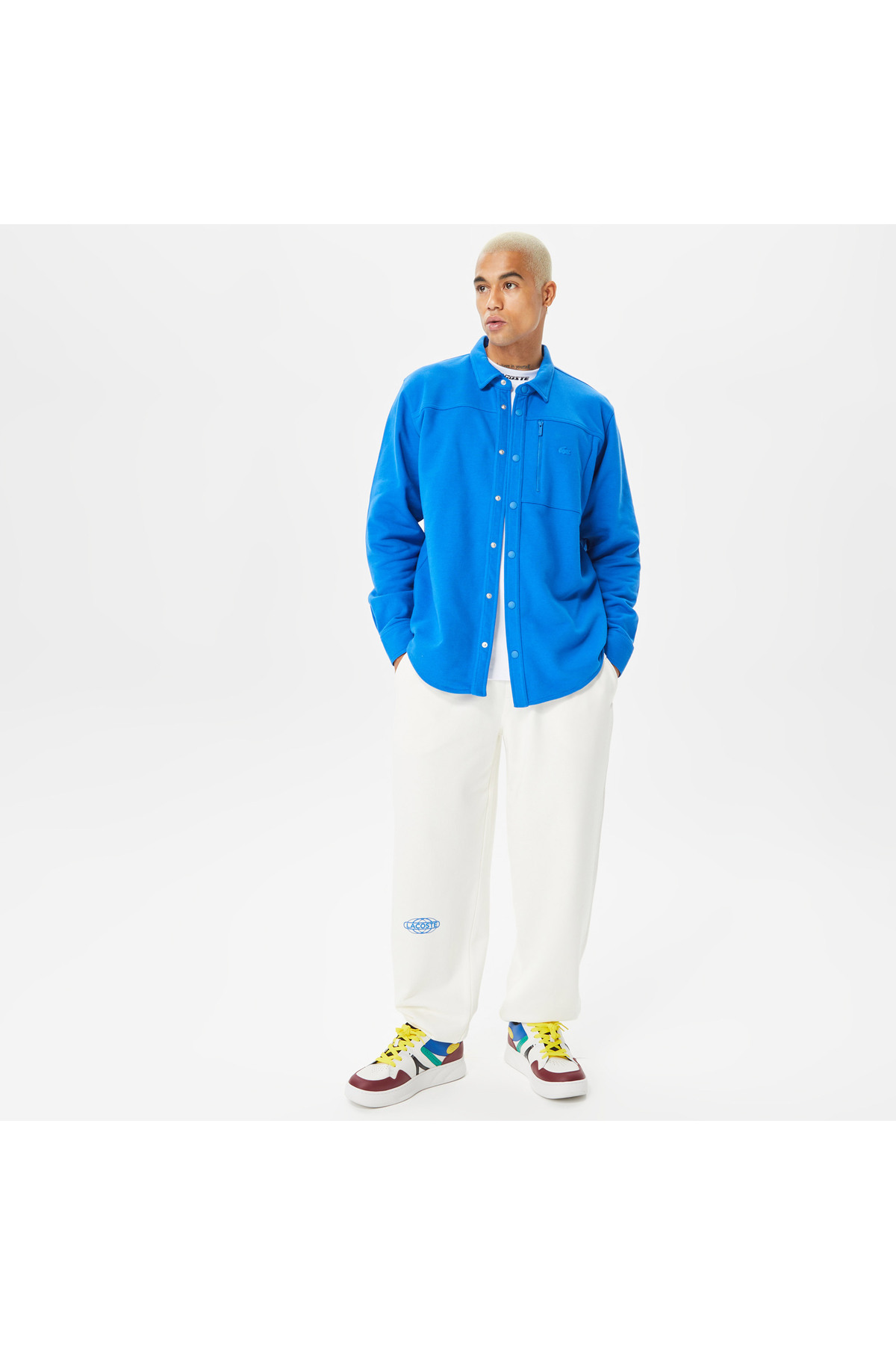 Lacoste House of SuperStep X Lacoste Erkek Beyaz Eşofman Altı Fiyatı