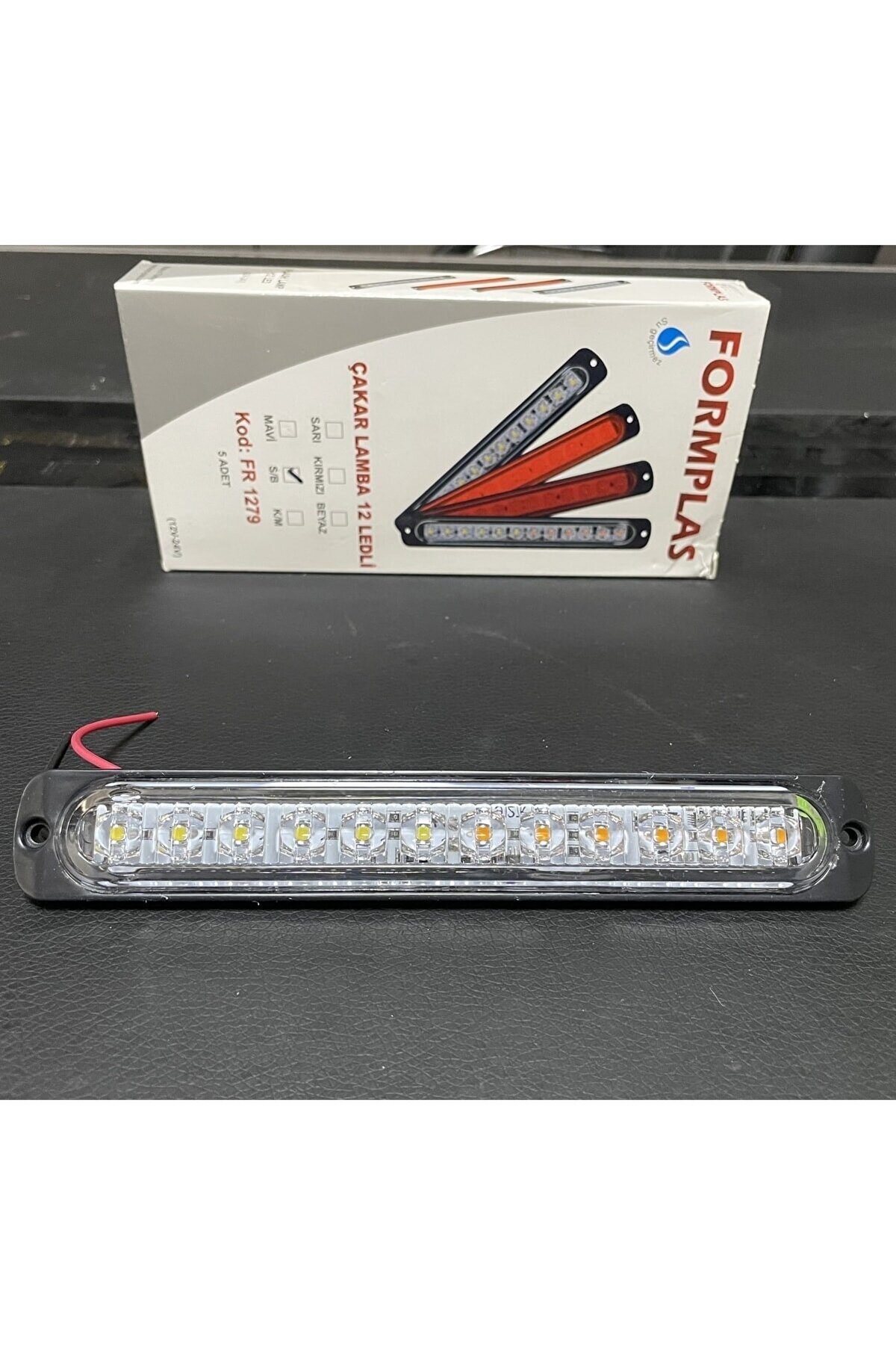 FORMPLAS Çakar Lamba Ön Panjur İçin Sarı ve Beyaz Çakar 19 cm