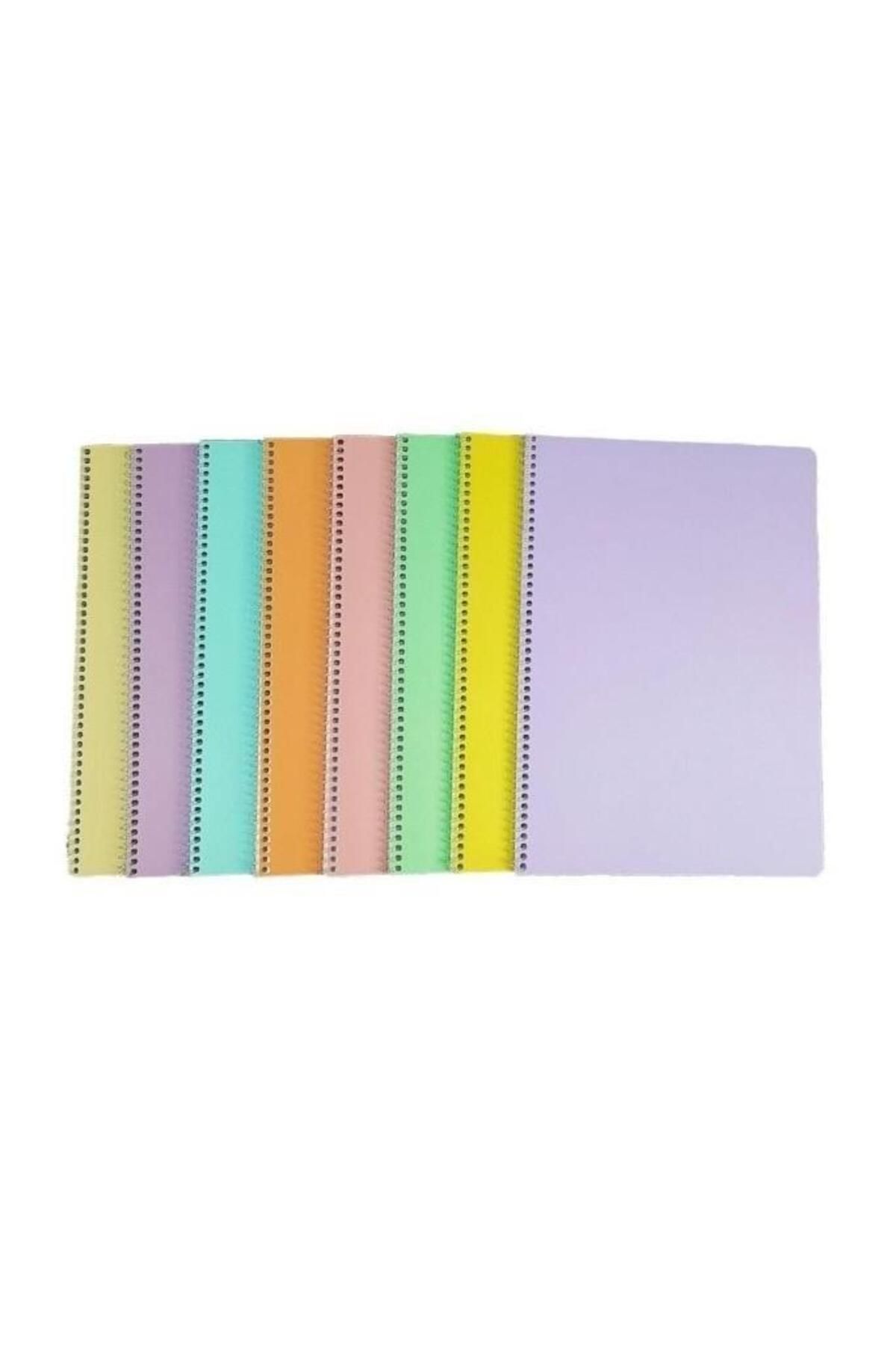 Mynote-Flex Pastel 60 Sheets A4 Pp Cover Spiral Notebook (2 Pieces Lined-4 Pieces Checked) 1