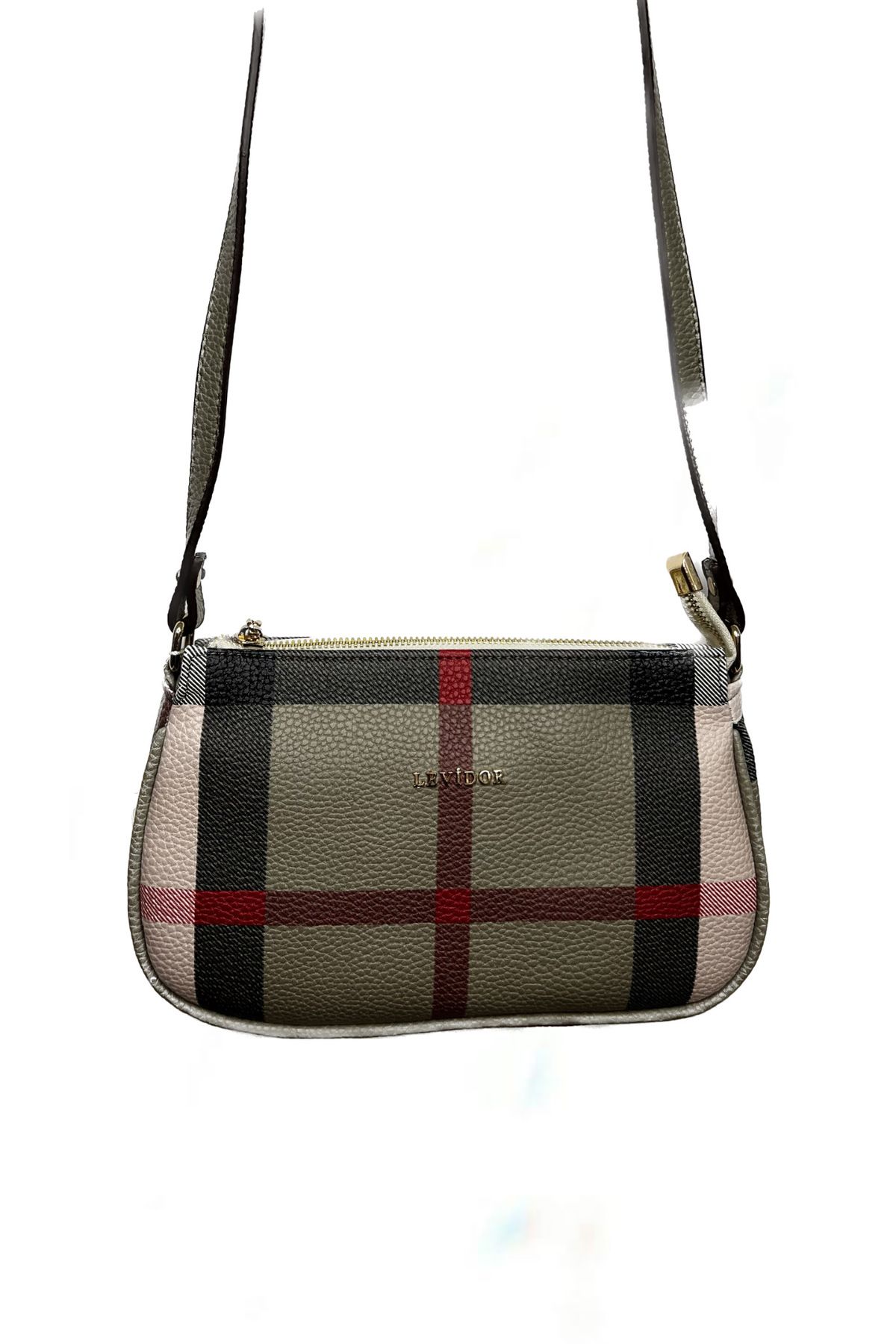 Burberry Small Aston Haymarket Pvc Shoulder Bag in Natural