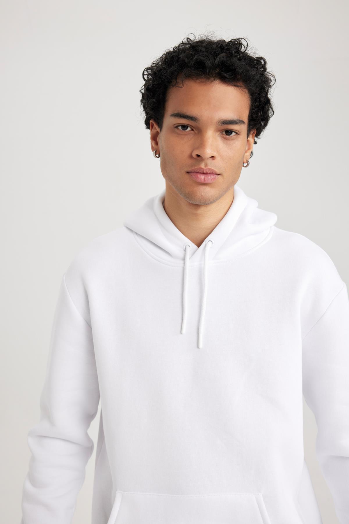 سویشرت مردانه سفید دفاکتو | X8283AZ23AU اورجینال - تصویر 5