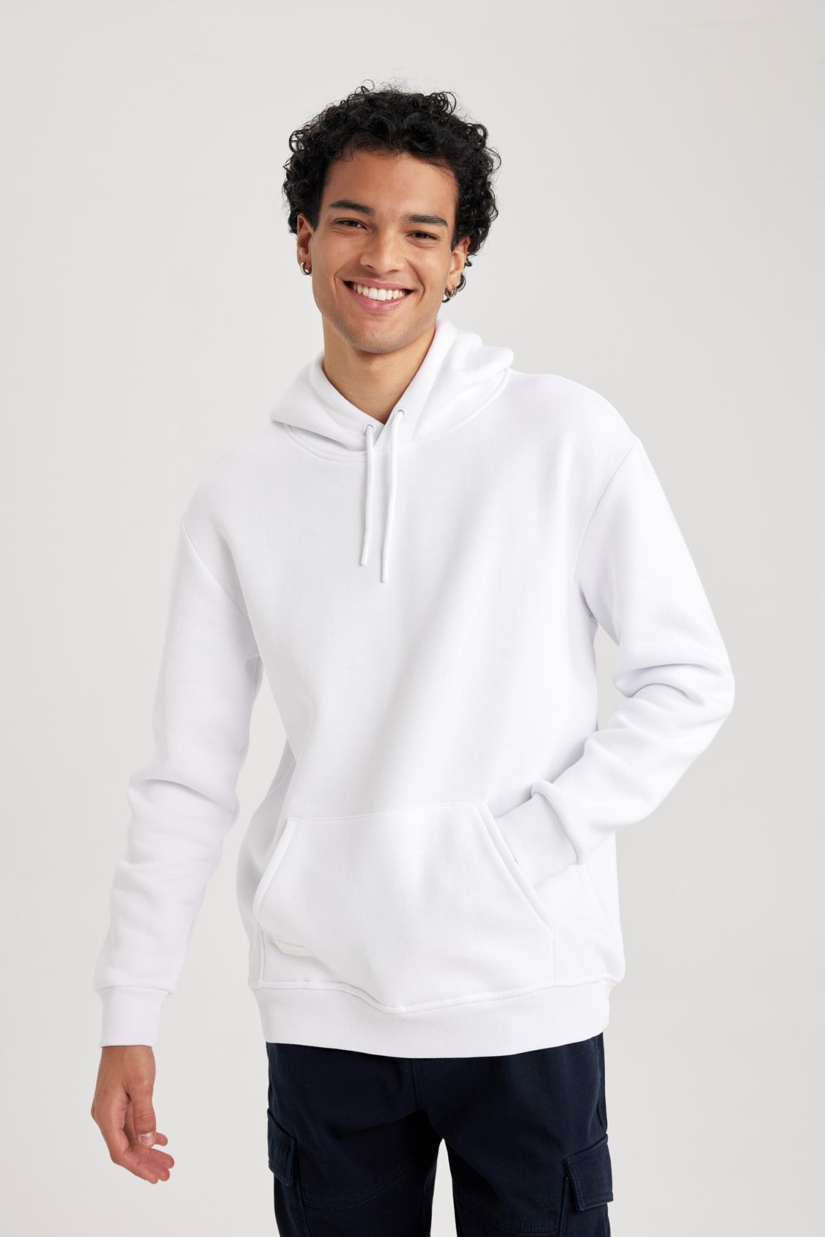 سویشرت مردانه سفید دفاکتو | X8283AZ23AU اورجینال - تصویر 3