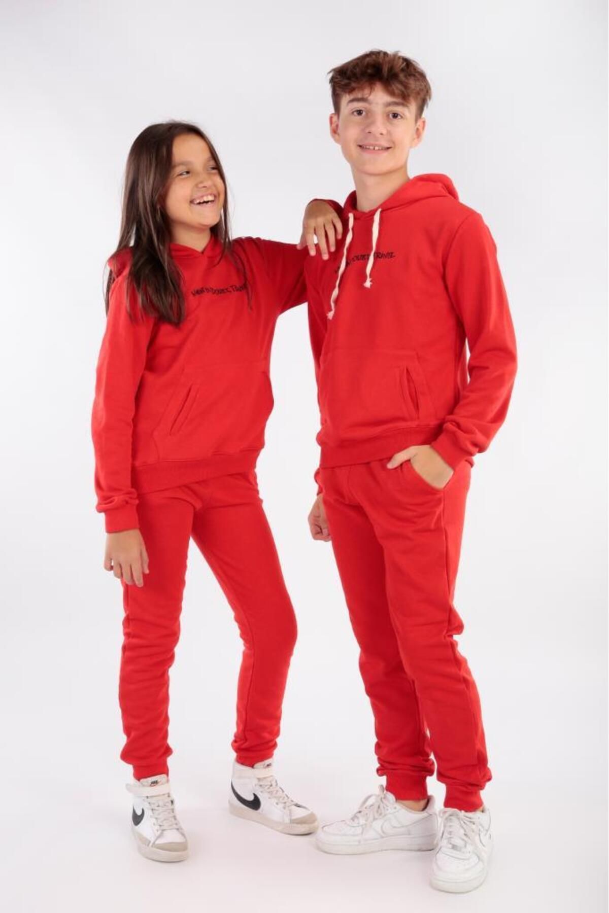 Red sales tracksuit kids