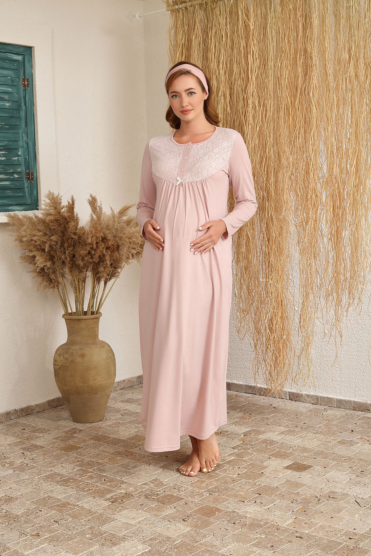 Nursing nightgown long sleeve store
