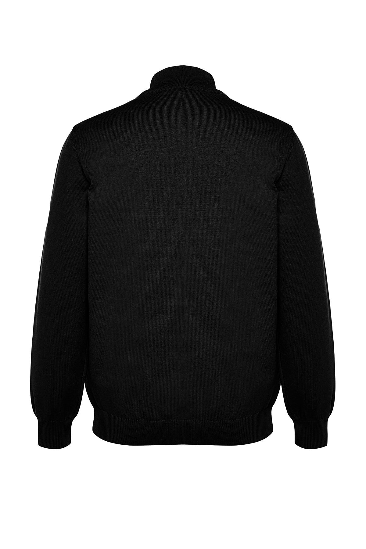  trendyolmilla man siyah regular fit couple/çift yar?m bal?kç? yaka yumu?ak limited edition basic kazak