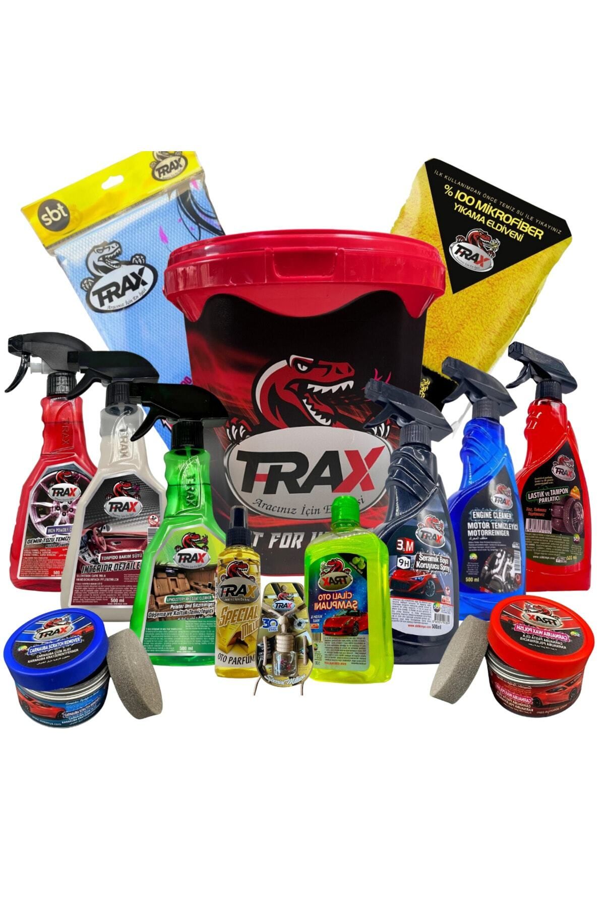 T-rax 13'lü Efsane Exclusive Oto Bakım Araba Yıkama Temizlik Kovası Seti