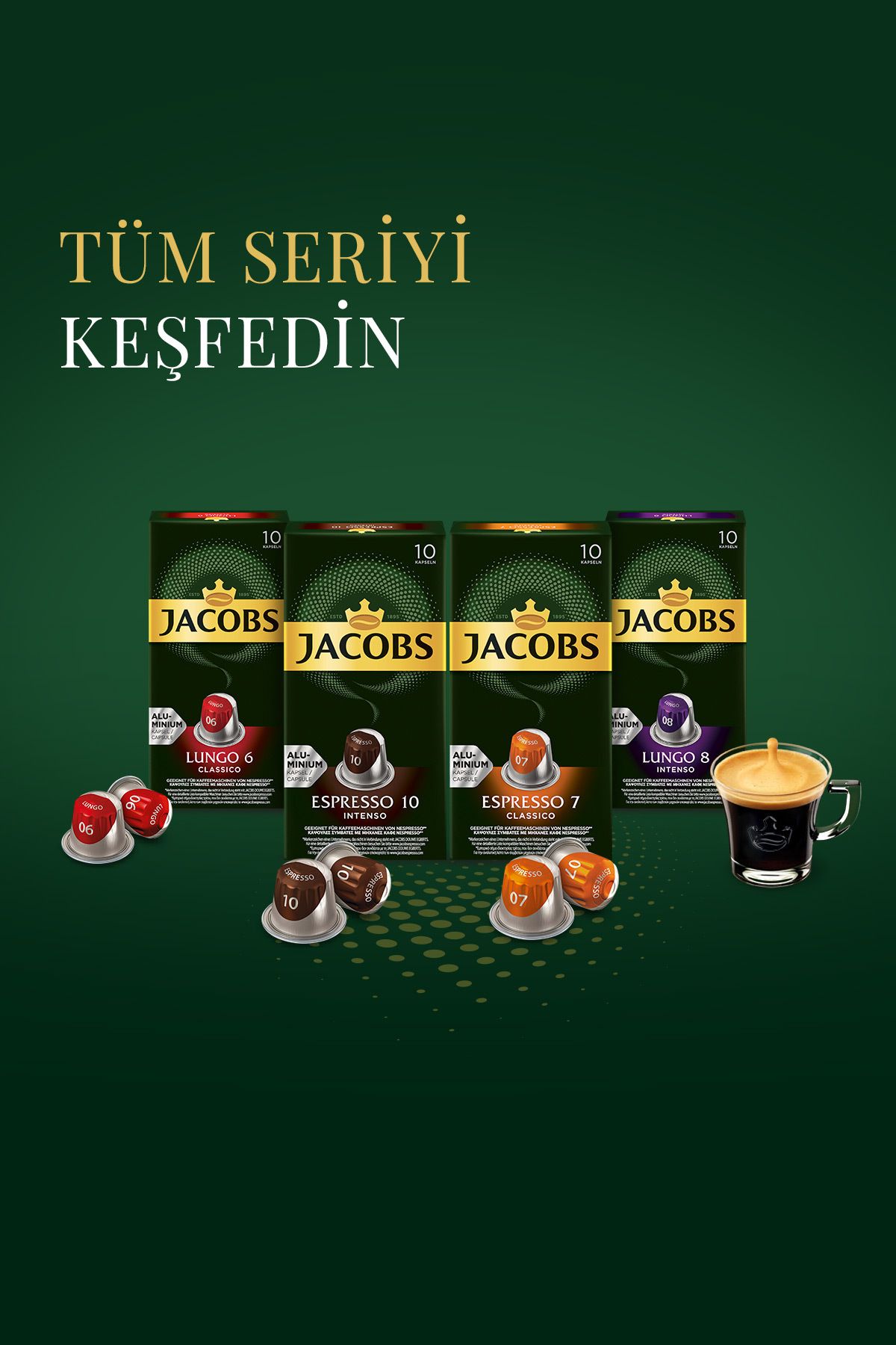 Jacobs-مجموعة من 20 كبسولة لونجو كوفي أدفانتج 7