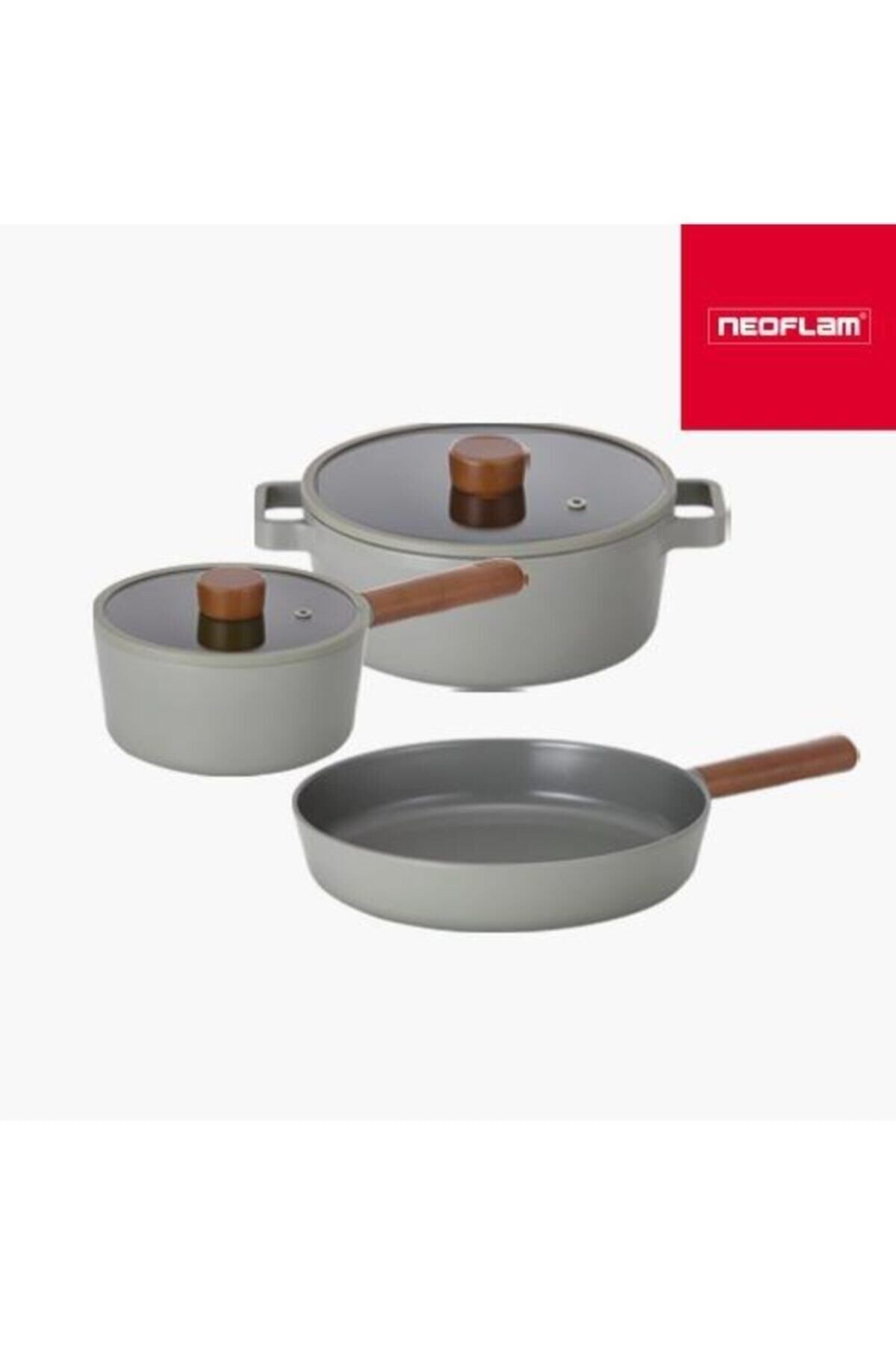 NEOFLAM-Fika Gray 5 Piece Cookware Set 1