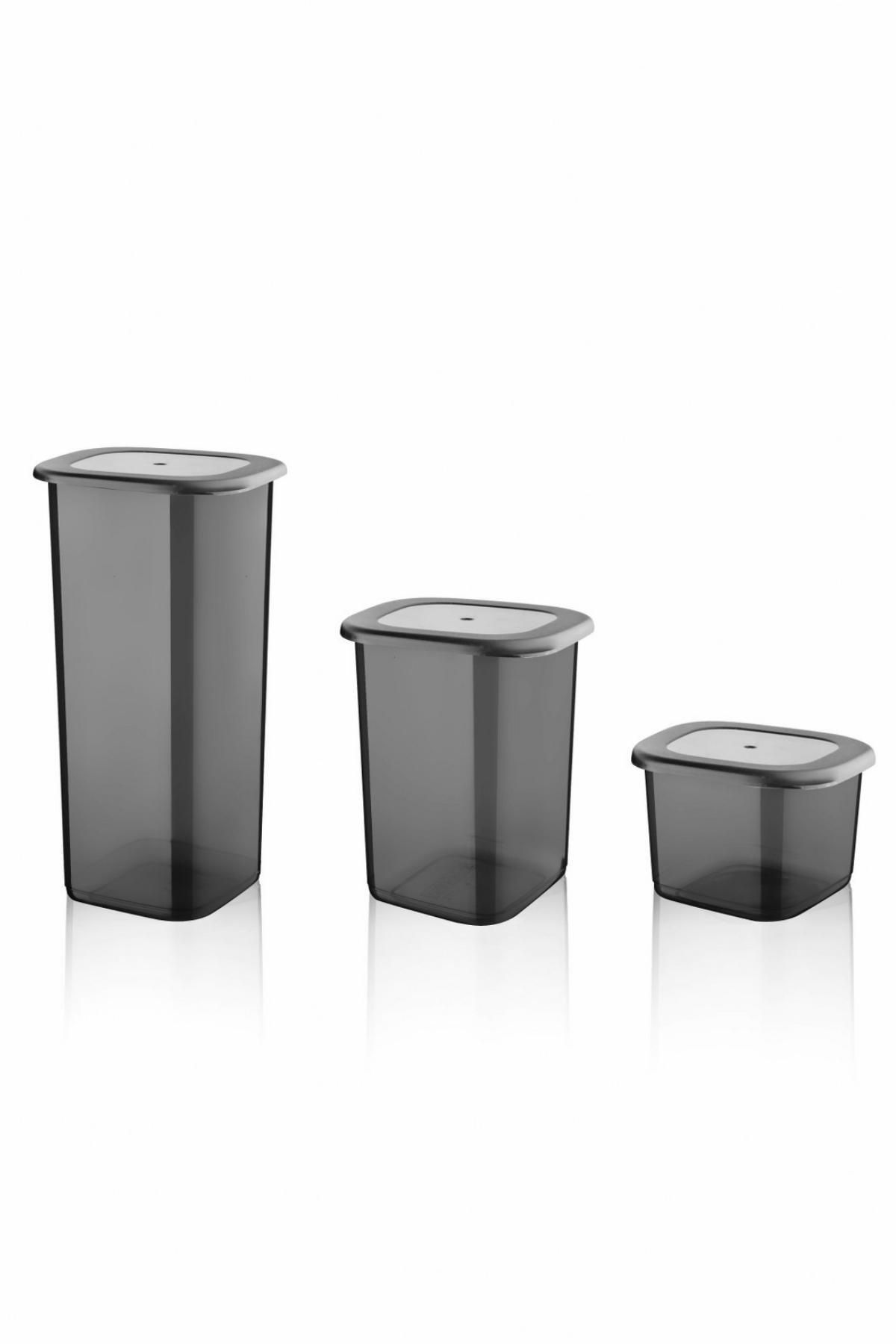 Nandy Home-Set of 30 Anthracite Economical Unbreakable Storage Containers with Labels X10 - 1,75/1,2/0,5 Lt 5
