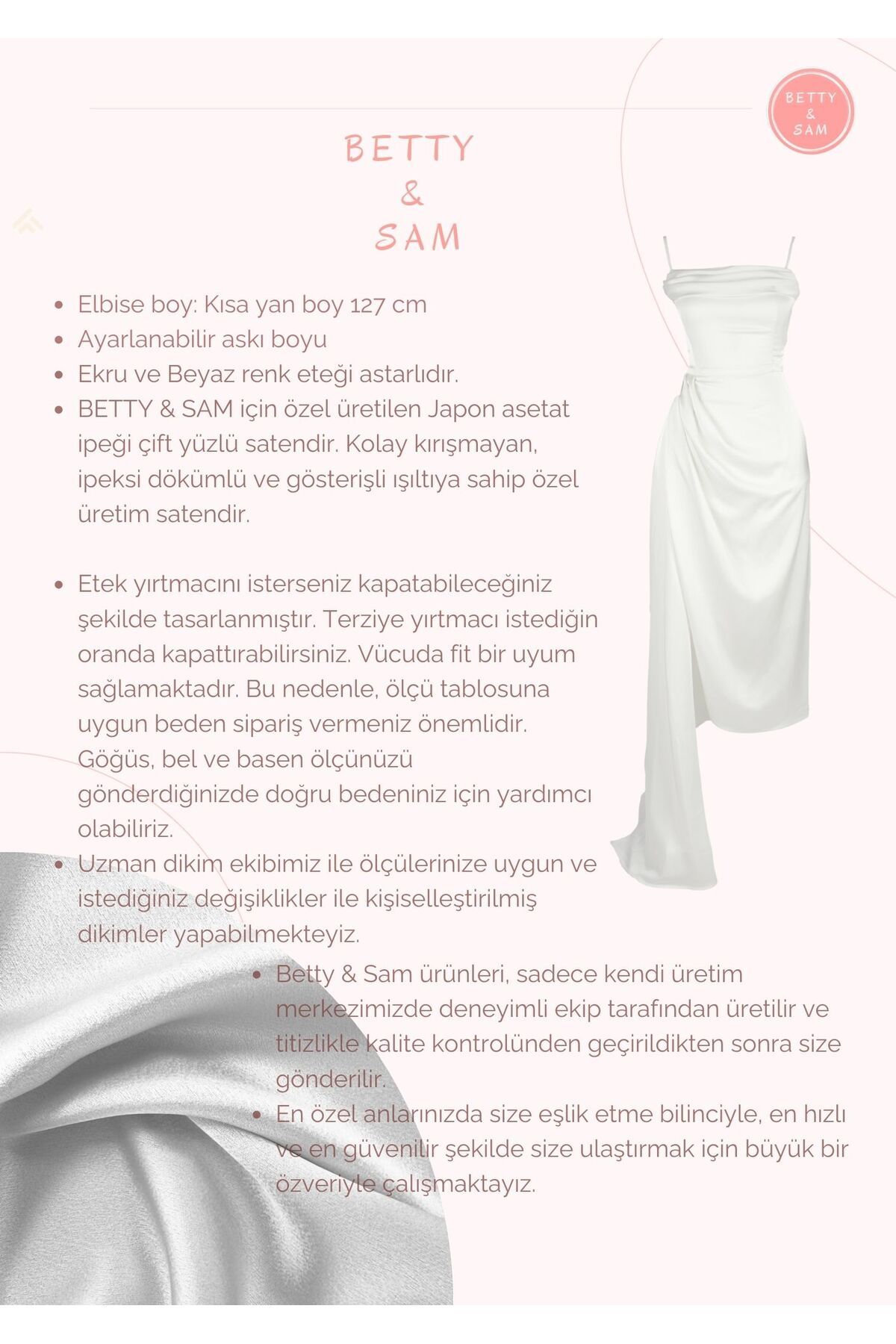 BETTY & SAM-Fioletowo-biała satynowa sukienka z drapowanymi paskami 3