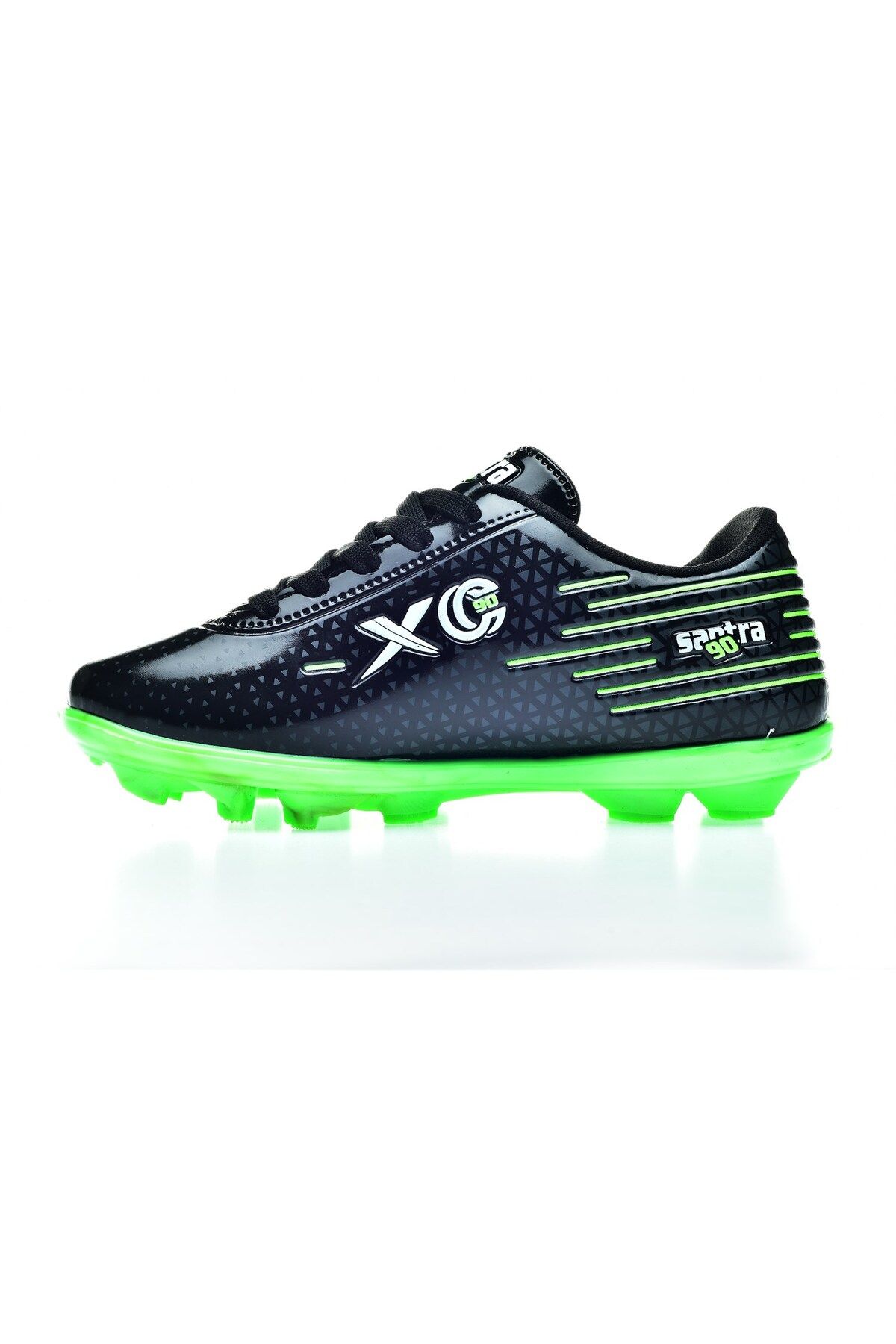 ZENEGE Boys Football Boots Kick Off 6 Black Green